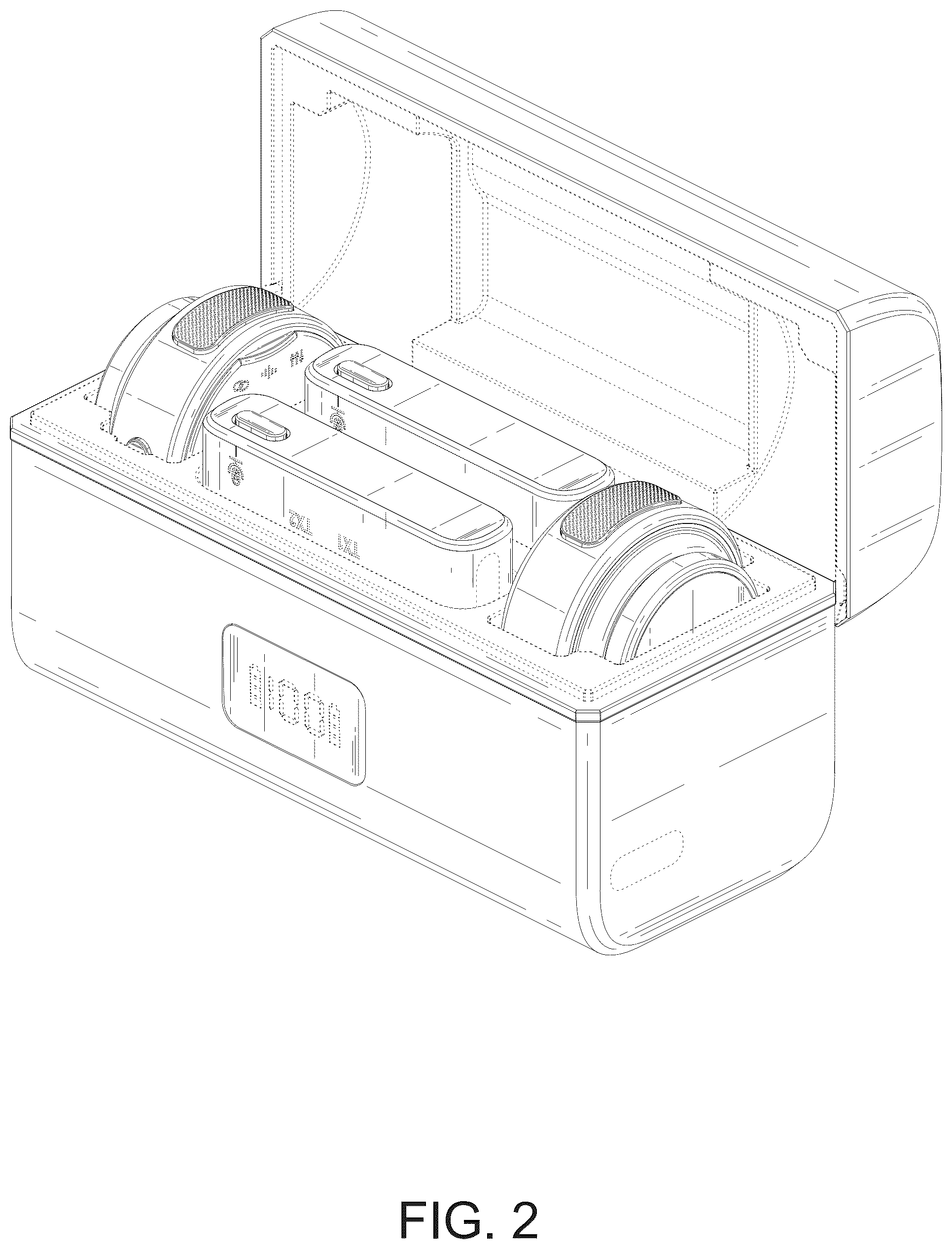 Patent USD1125048 Figure 2 – Microphone charging case set