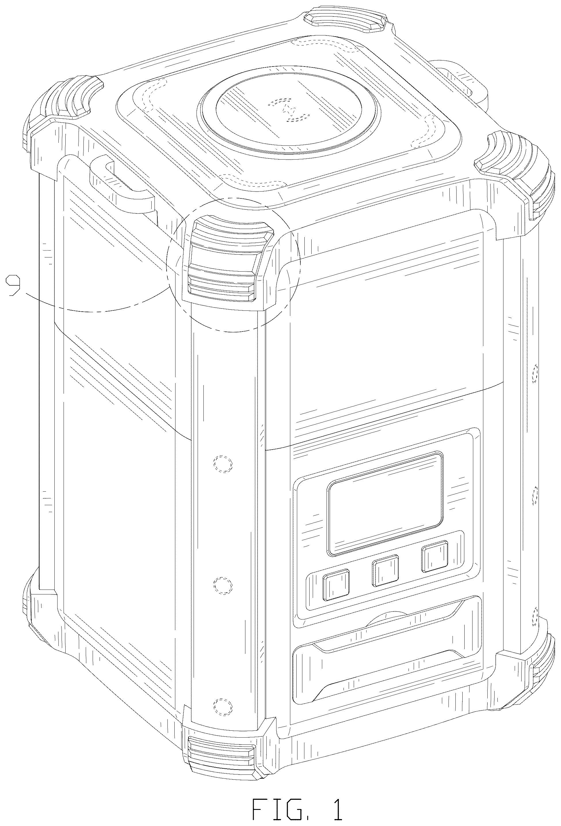 Patent USD1125055 — Portable power station — Figure 1