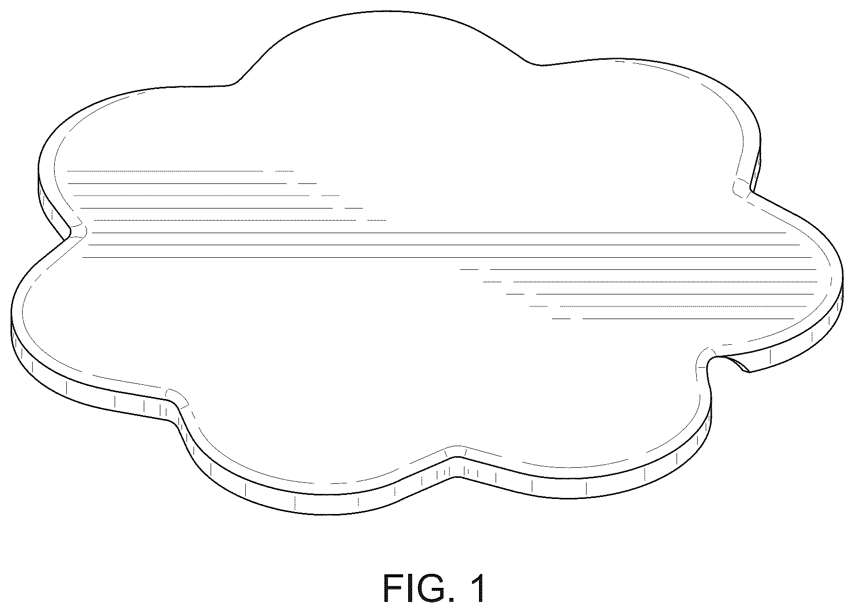 Patent USD1125058 Figure 1 – 7-petal flower shaped cover for wireless charger