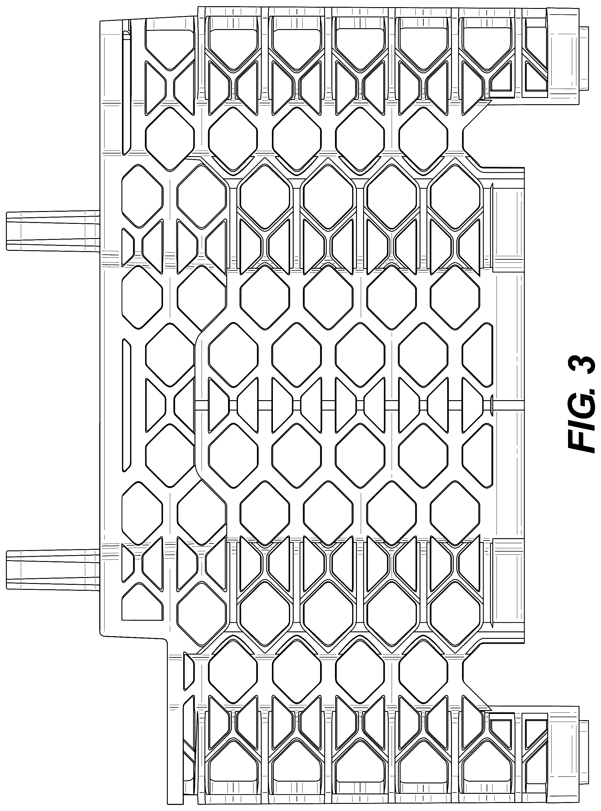 Patent USD1125059 Figure 3 – Battery cage