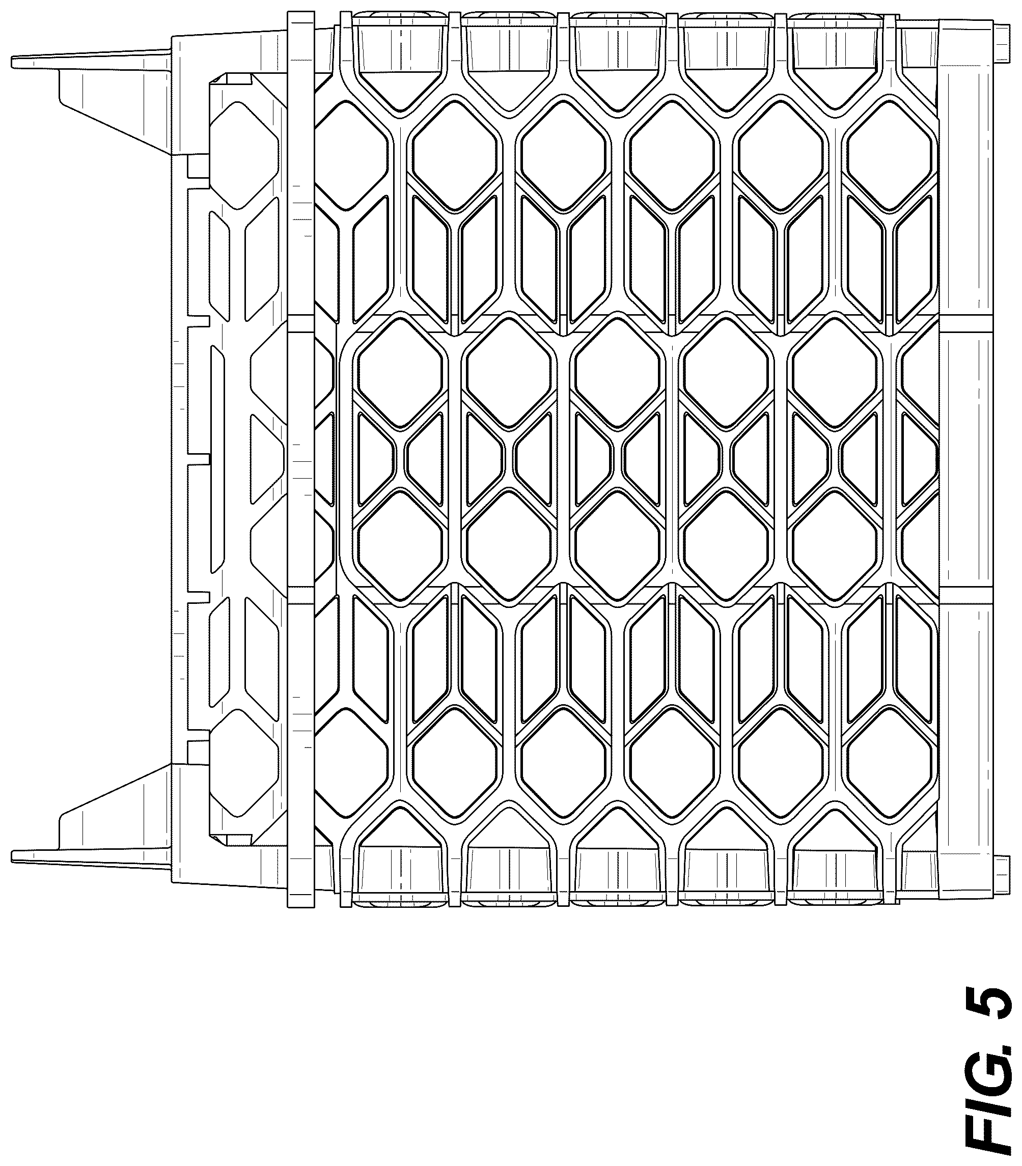 Patent USD1125059 Figure 5 – Battery cage
