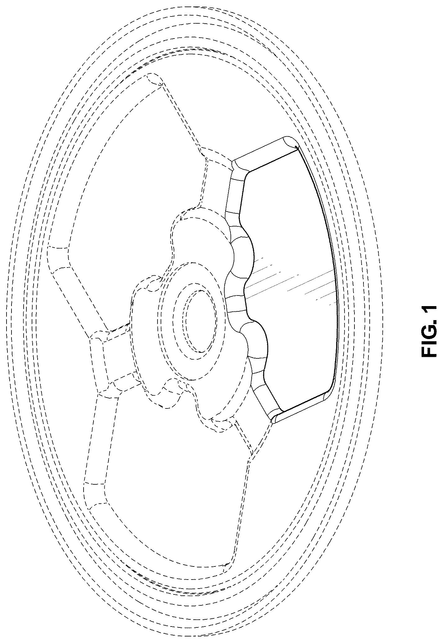 Patent USD1125062 Figure 1 – Cap for battery