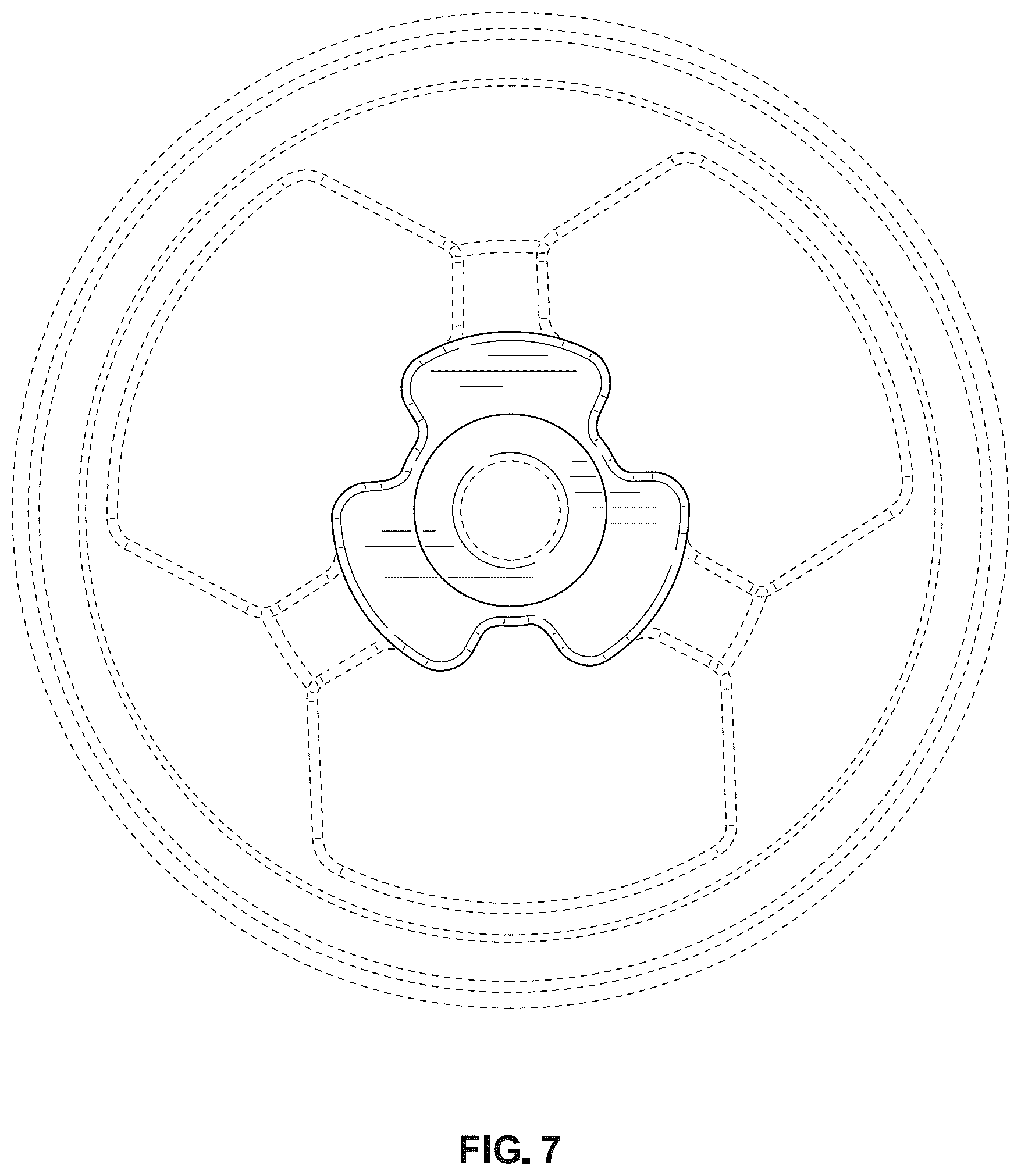 Patent USD1125064 Figure 5 – Cap for battery