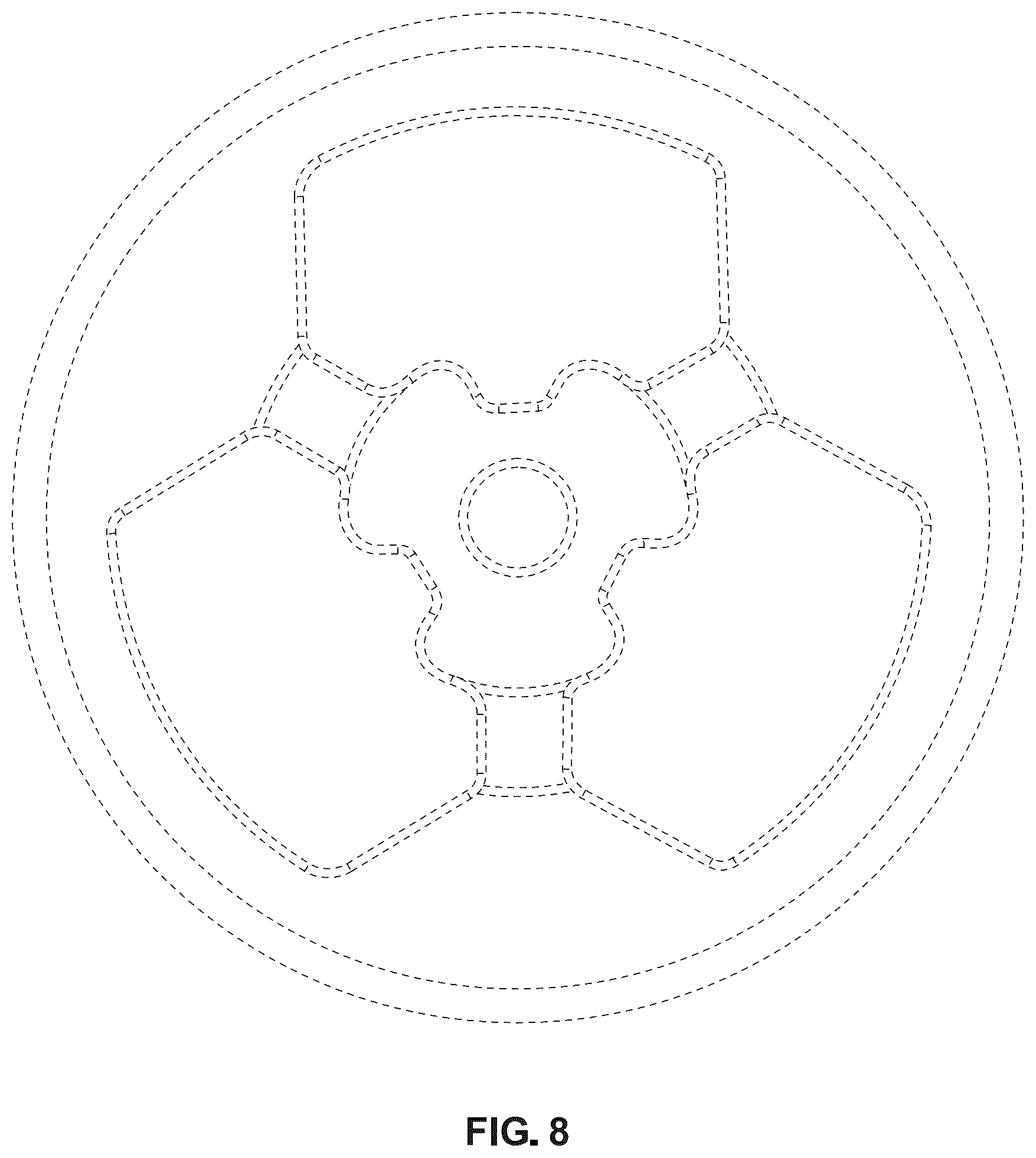 Patent USD1125064 Figure 6 – Cap for battery