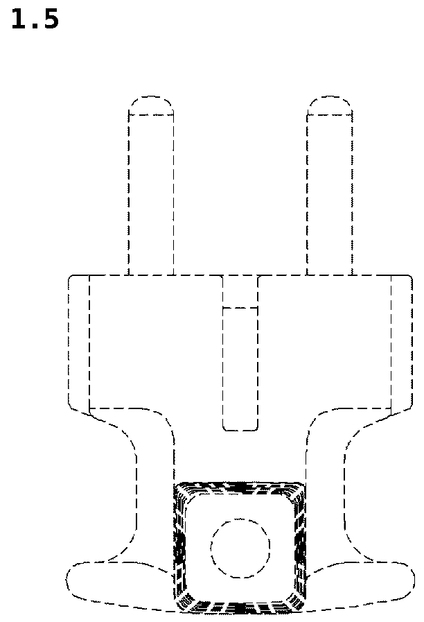 Patent USD1125072 Figure 5 – Power plug