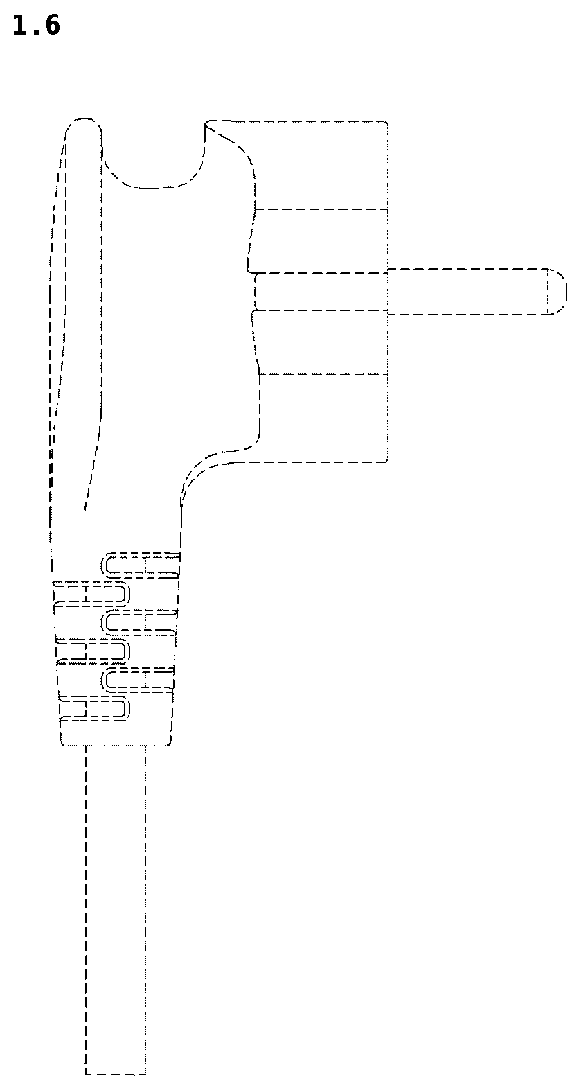 Patent USD1125072 Figure 6 – Power plug