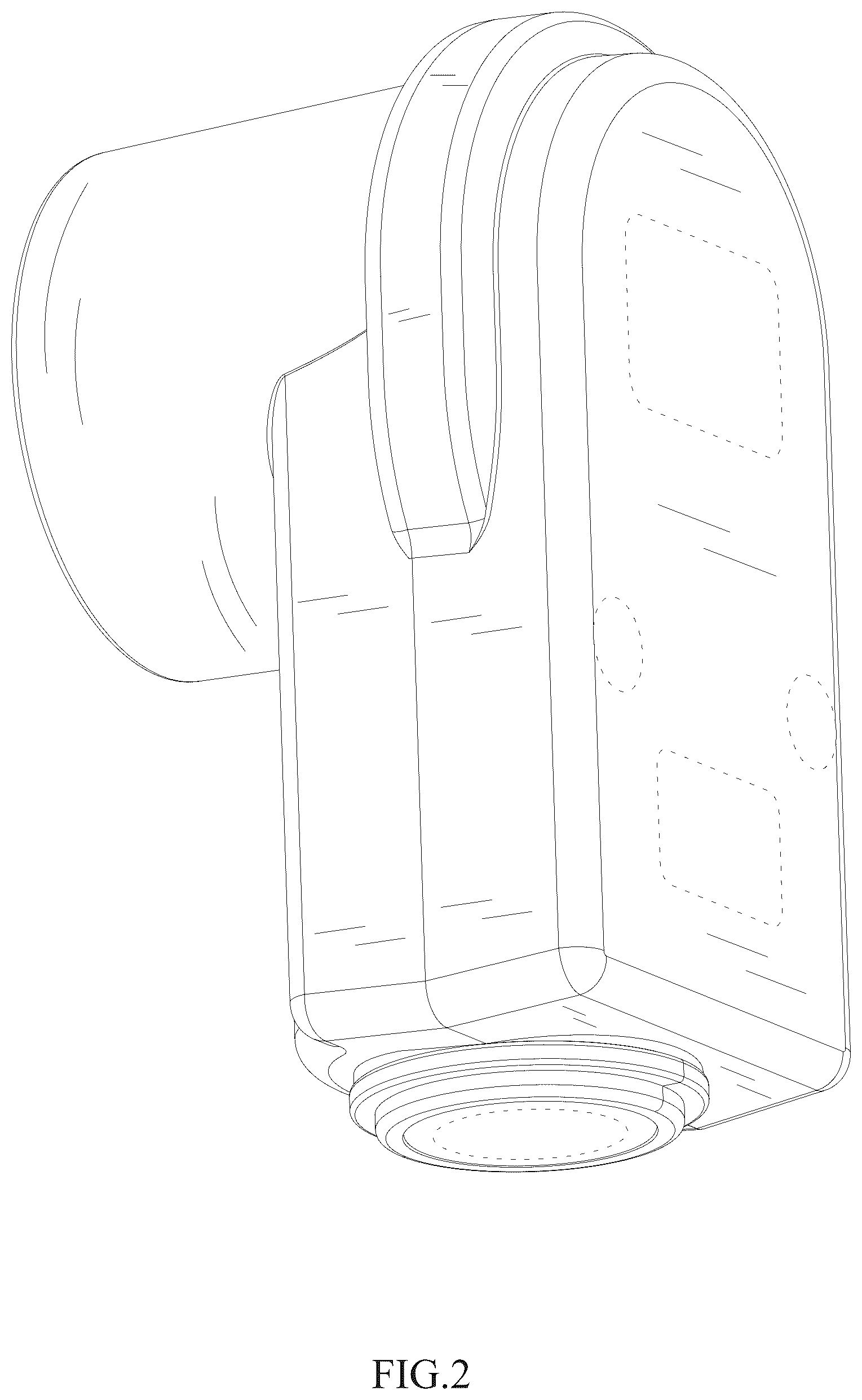 Patent USD1125073 Figure 2 – Power receptacle