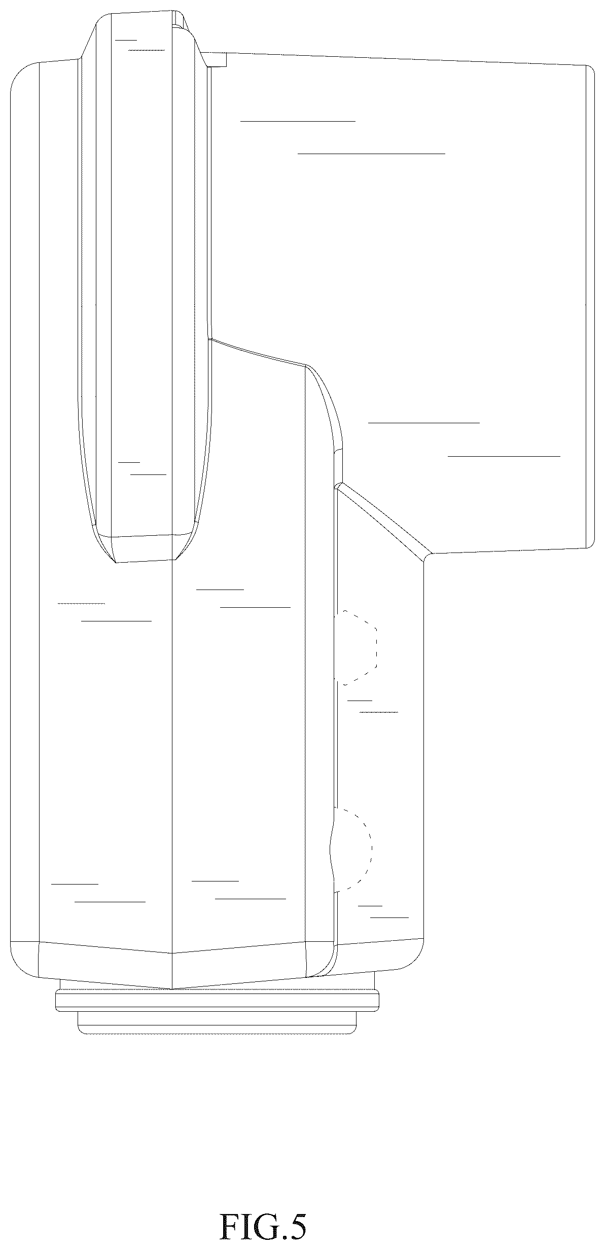 Patent USD1125073 Figure 5 – Power receptacle