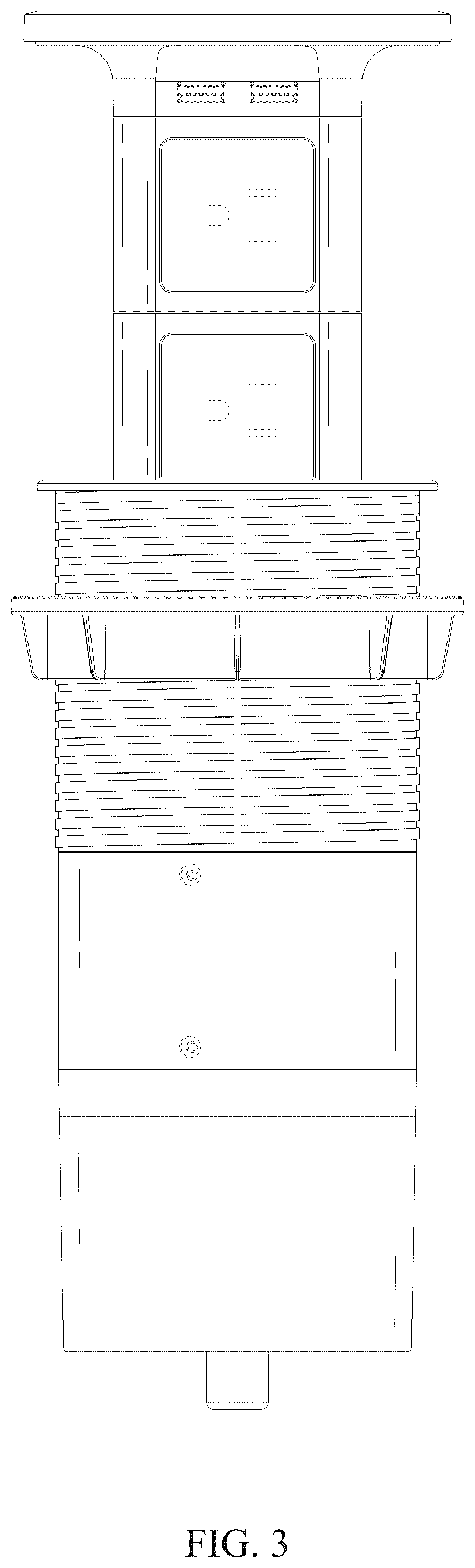 Patent USD1125074 Figure 3 – Power outlet
