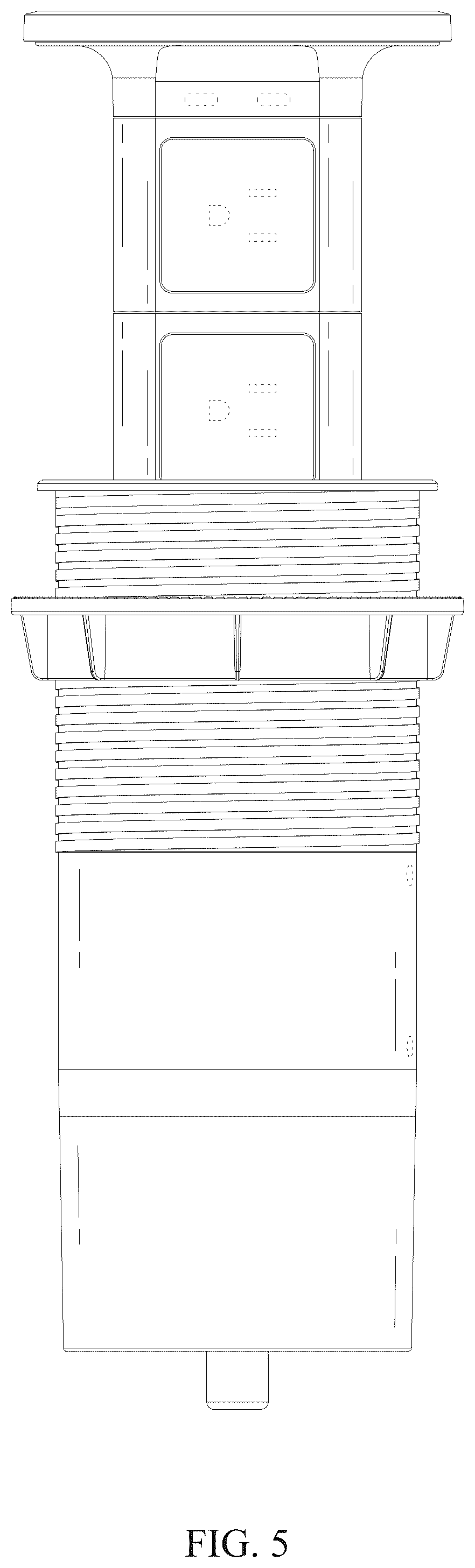 Patent USD1125074 Figure 5 – Power outlet