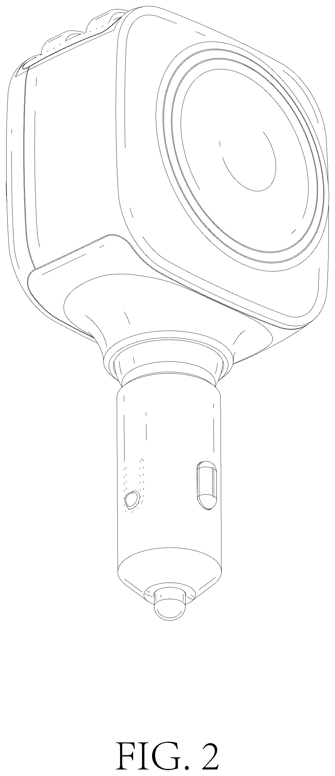 Patent USD1125076 Figure 2 – Car charger with light