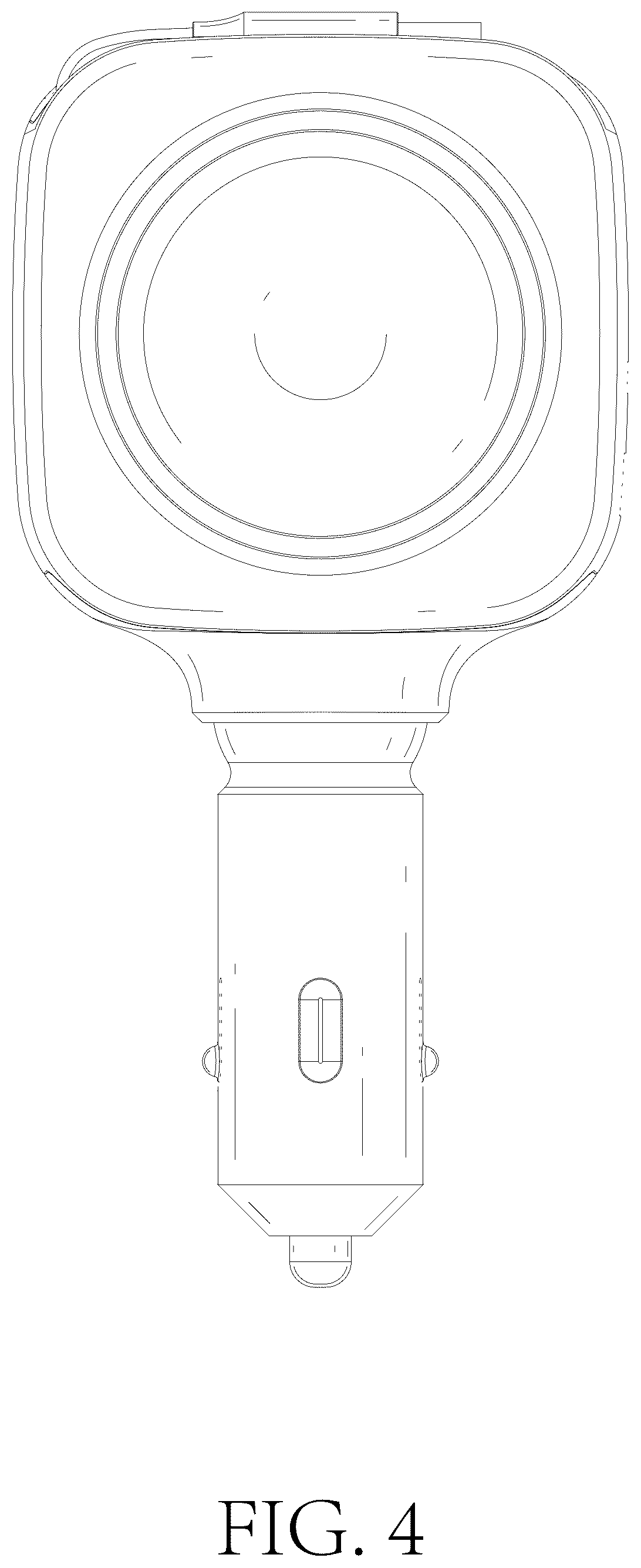 Patent USD1125076 Figure 4 – Car charger with light