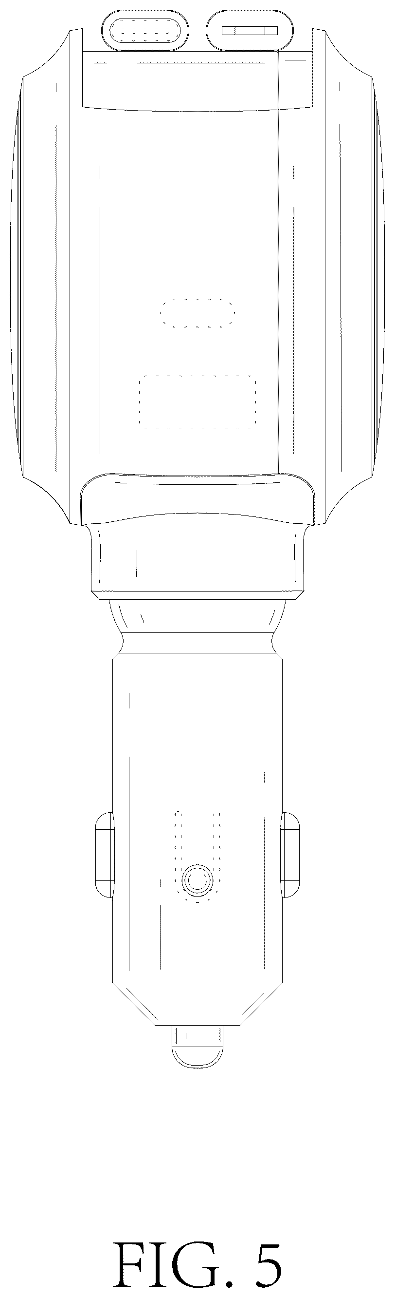 Patent USD1125076 Figure 5 – Car charger with light