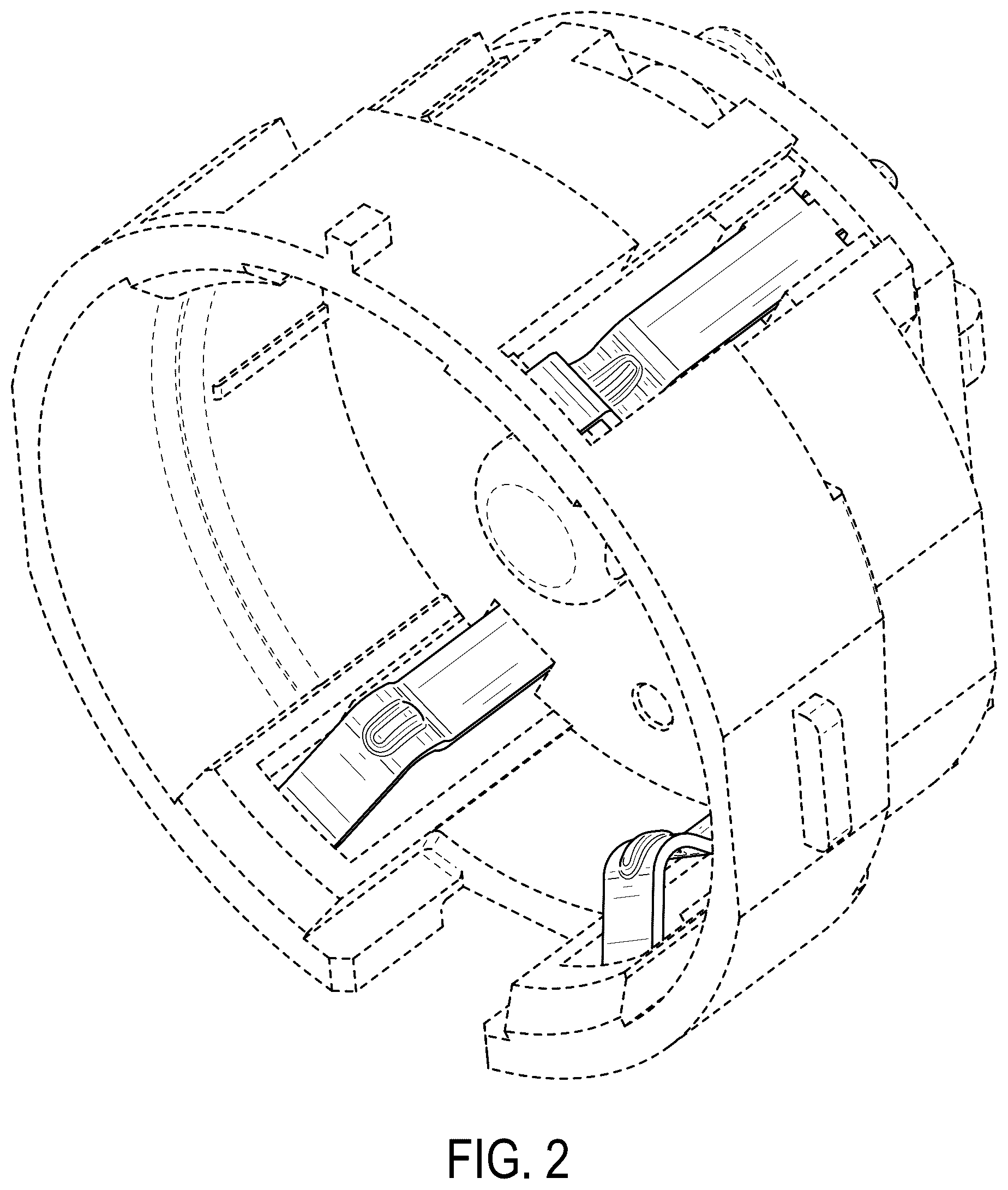 Patent USD1125077 Figure 2 – Set of contacts for a battery for a hair clipper or trimmer