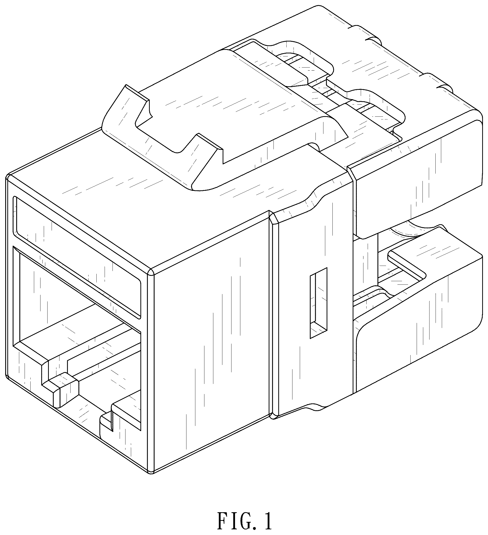 Patent USD1125078 Figure 1 – Network connector