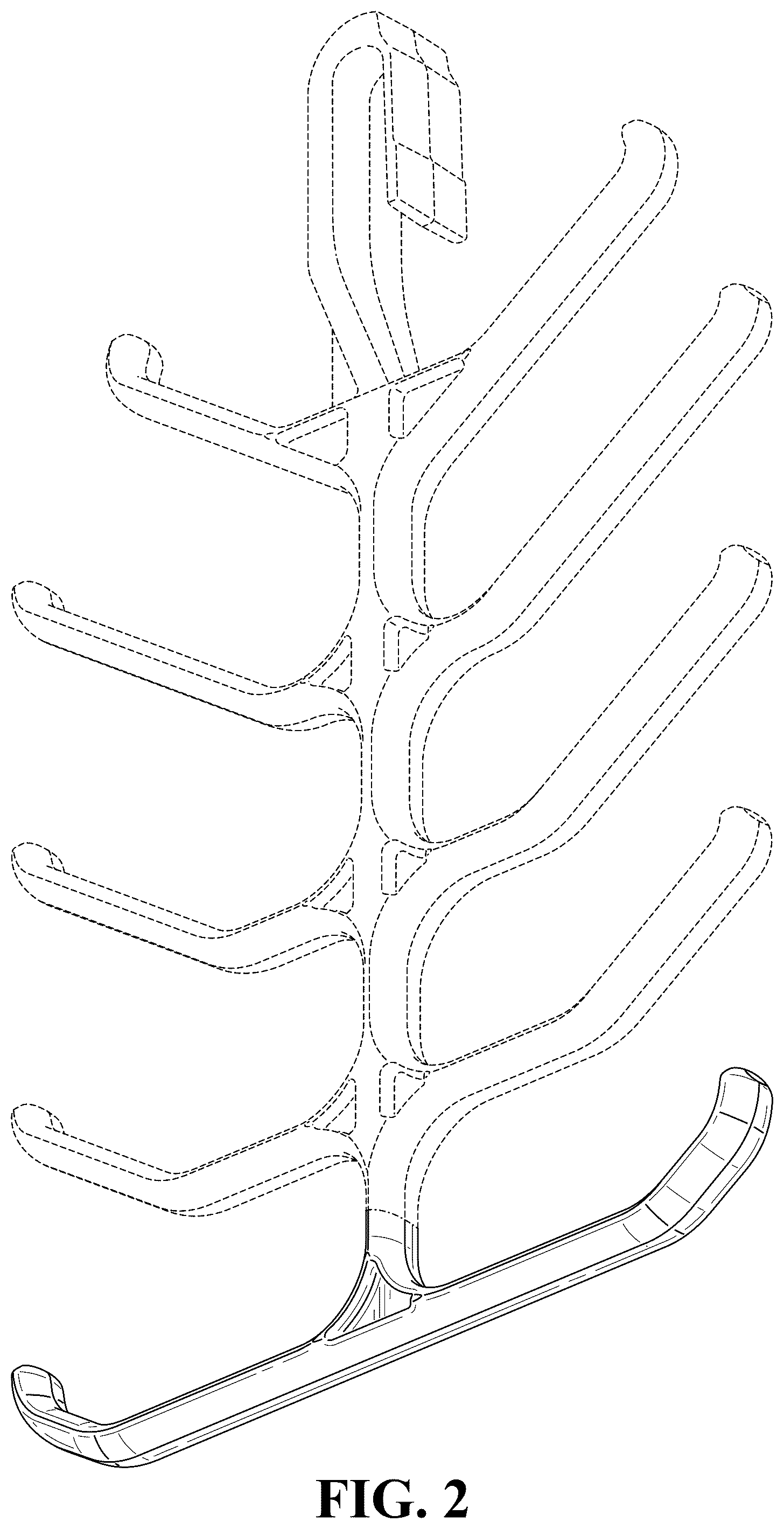 Patent USD1125081 Figure 2 – Messenger cable hanger