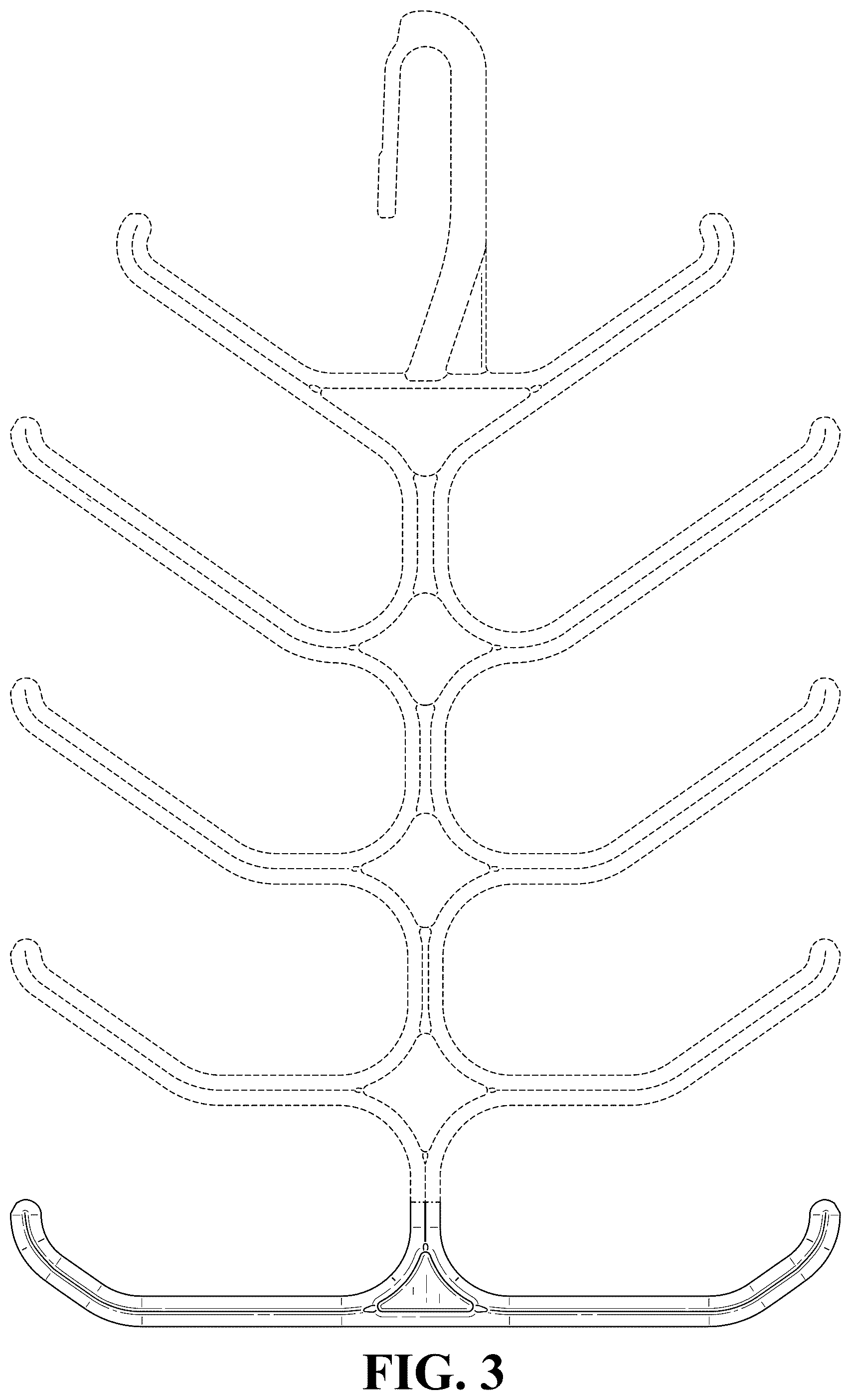 Patent USD1125081 Figure 3 – Messenger cable hanger
