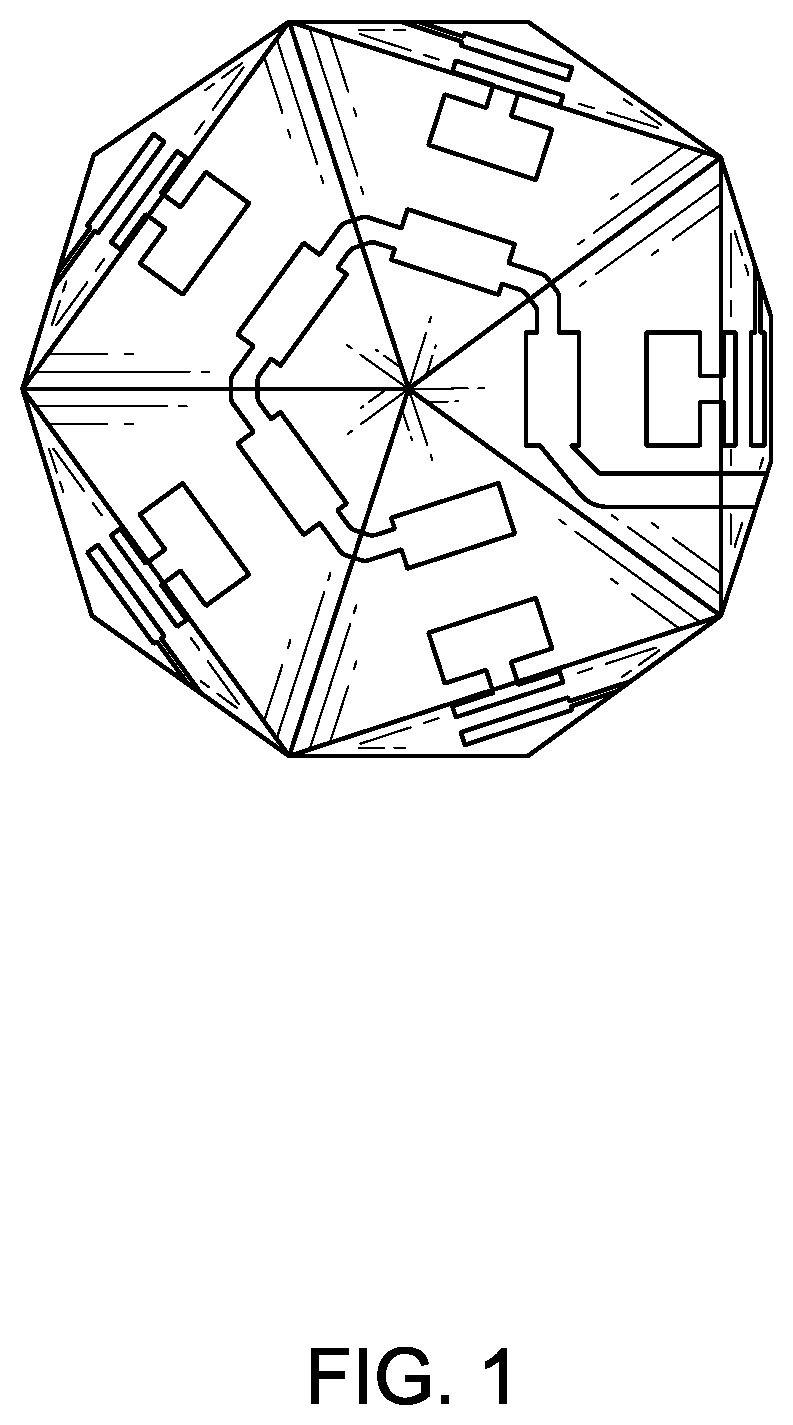 Patent USD1125097 Figure 1 – Three-dimensional circuit board