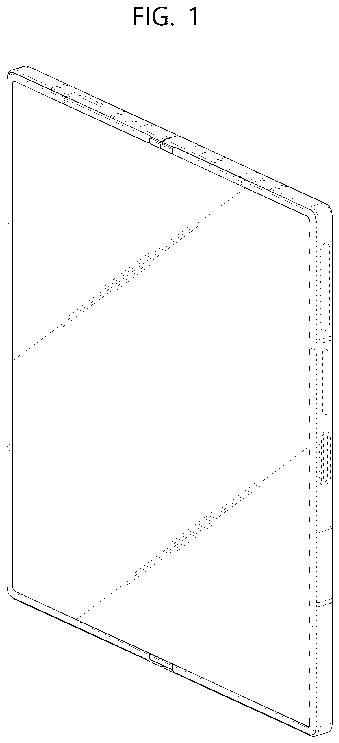 Patent USD1125105 Figure 1 – Mobile electronic device