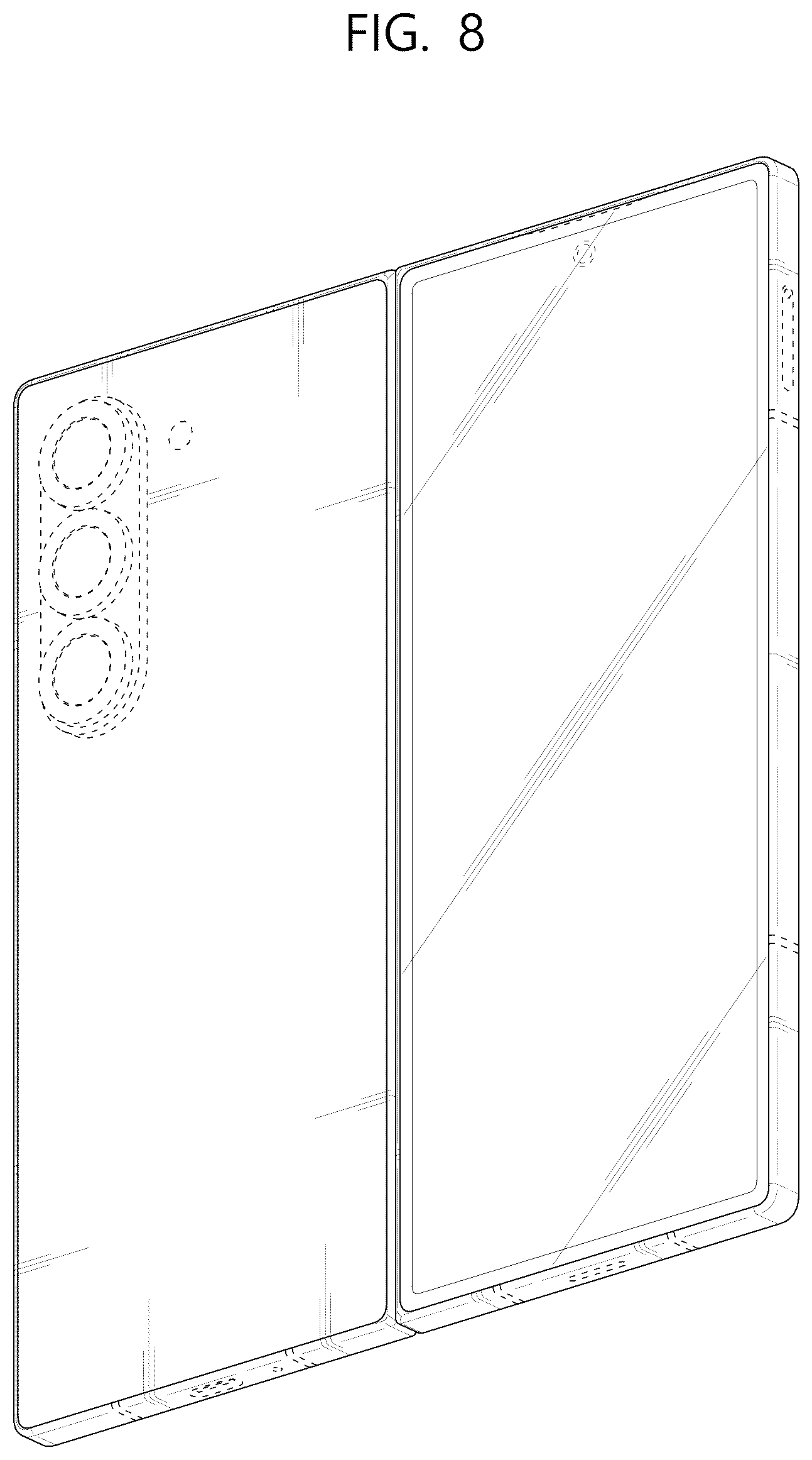Patent USD1125105 Figure 8 – Mobile electronic device
