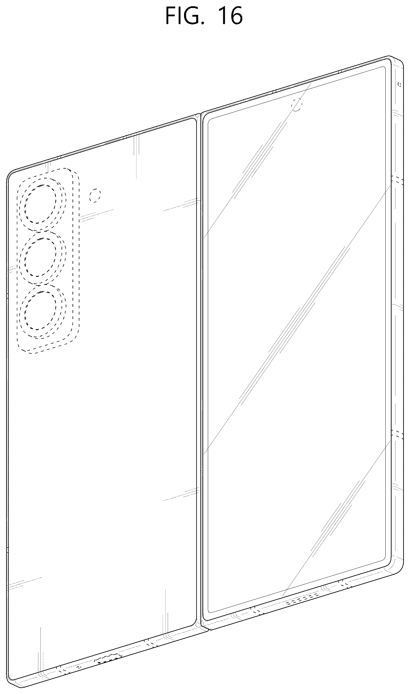 Patent USD1125105 Figure 16 – Mobile electronic device
