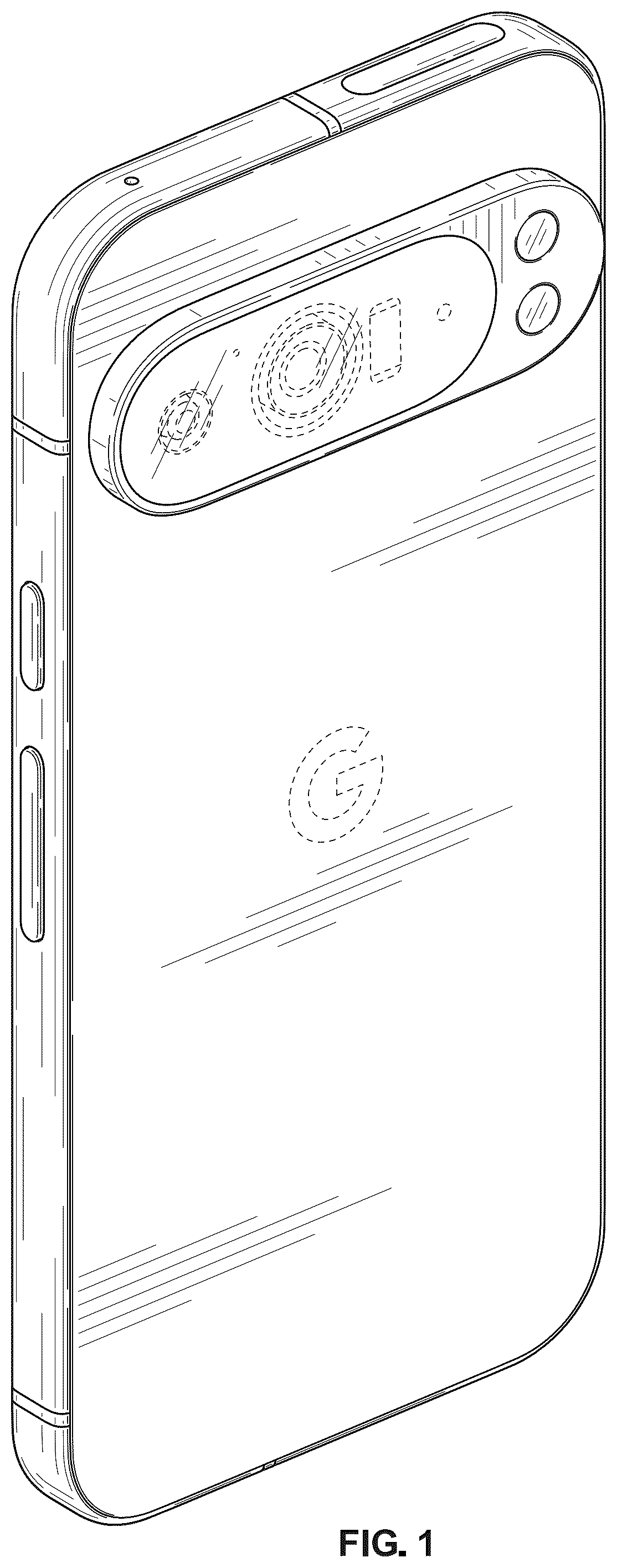 Patent USD1125107 Figure 1 – Smartphone