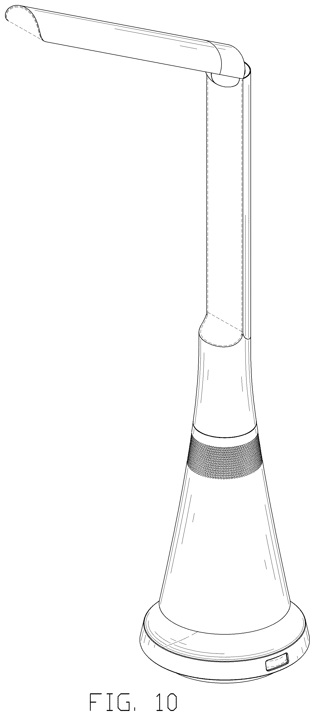 Patent USD1125110 Figure 10 – Speaker lamp