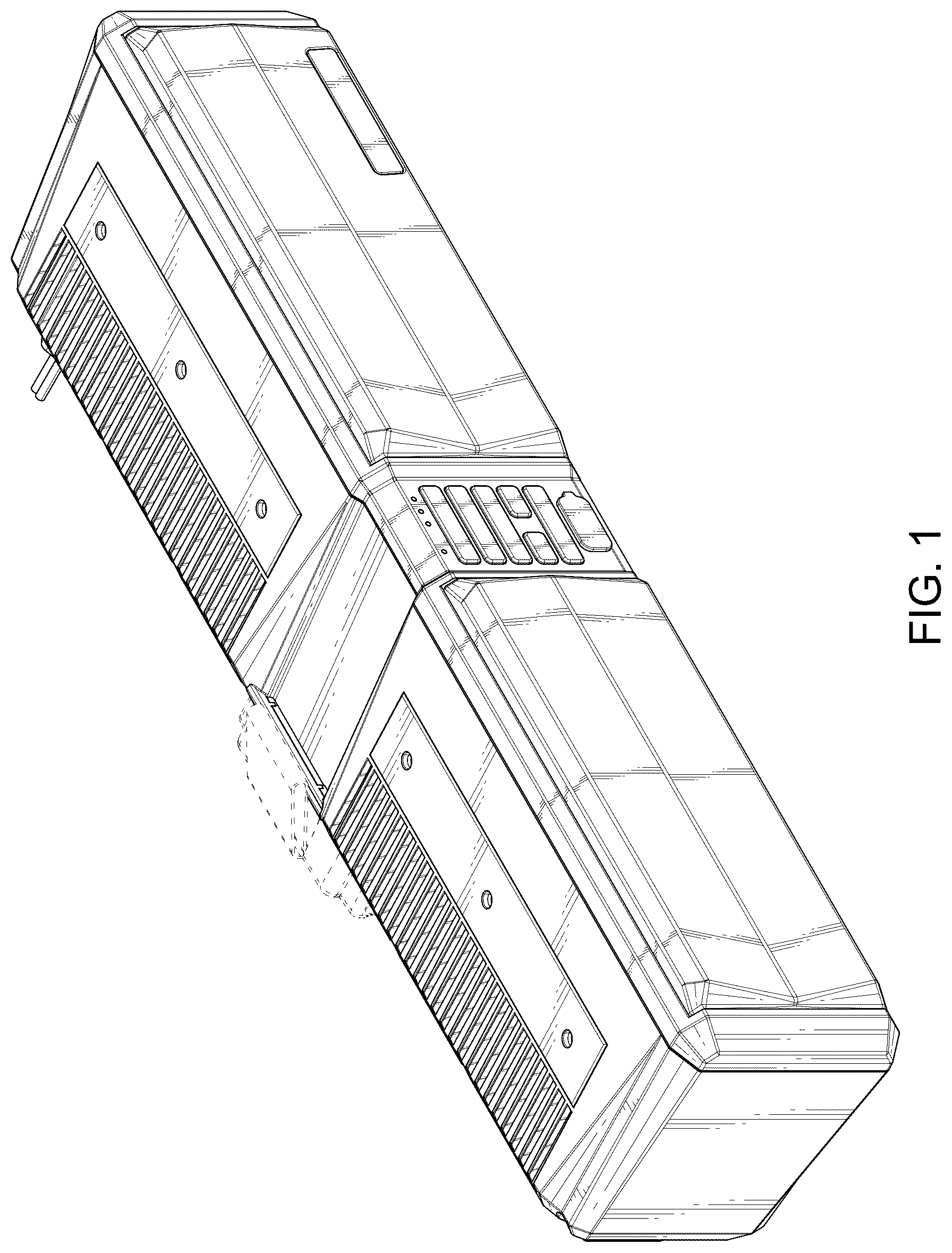 Patent USD1125112 — Self-powered mountable cuboid speaker bar — Figure 1