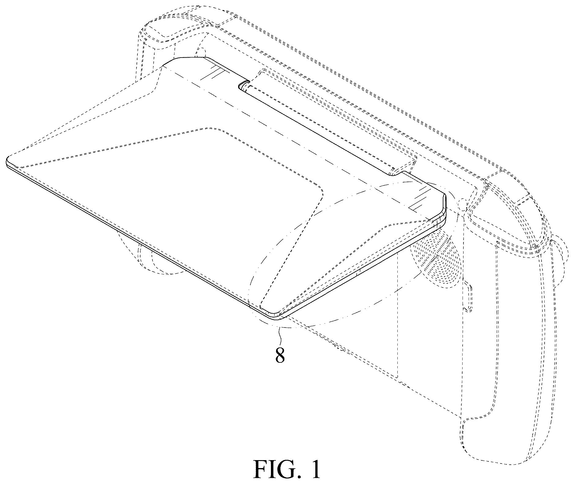 Patent USD1125123 Figure 1 – Remote control