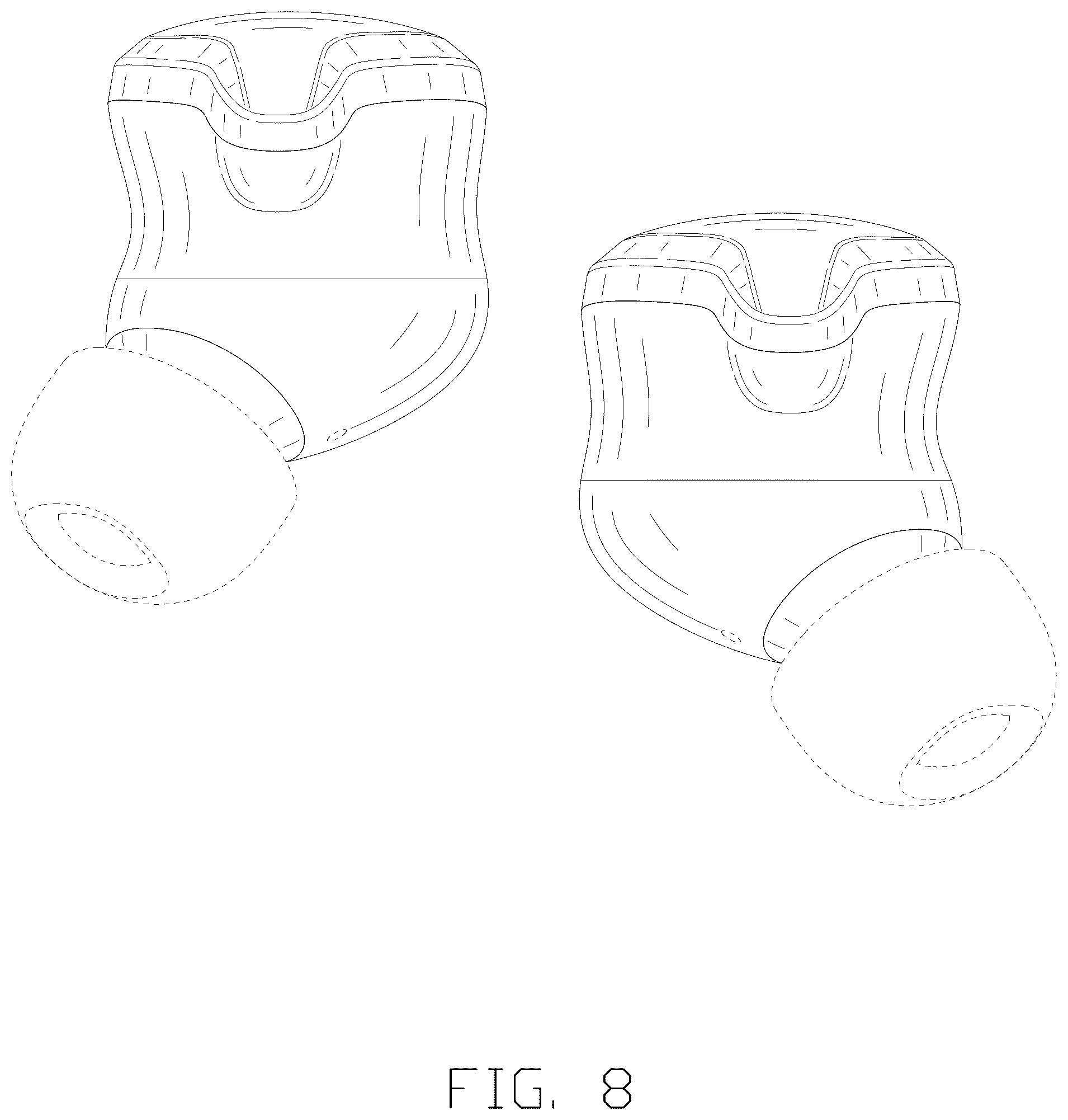 Patent USD1125125 Figure 8 – Set of earphones and charging case