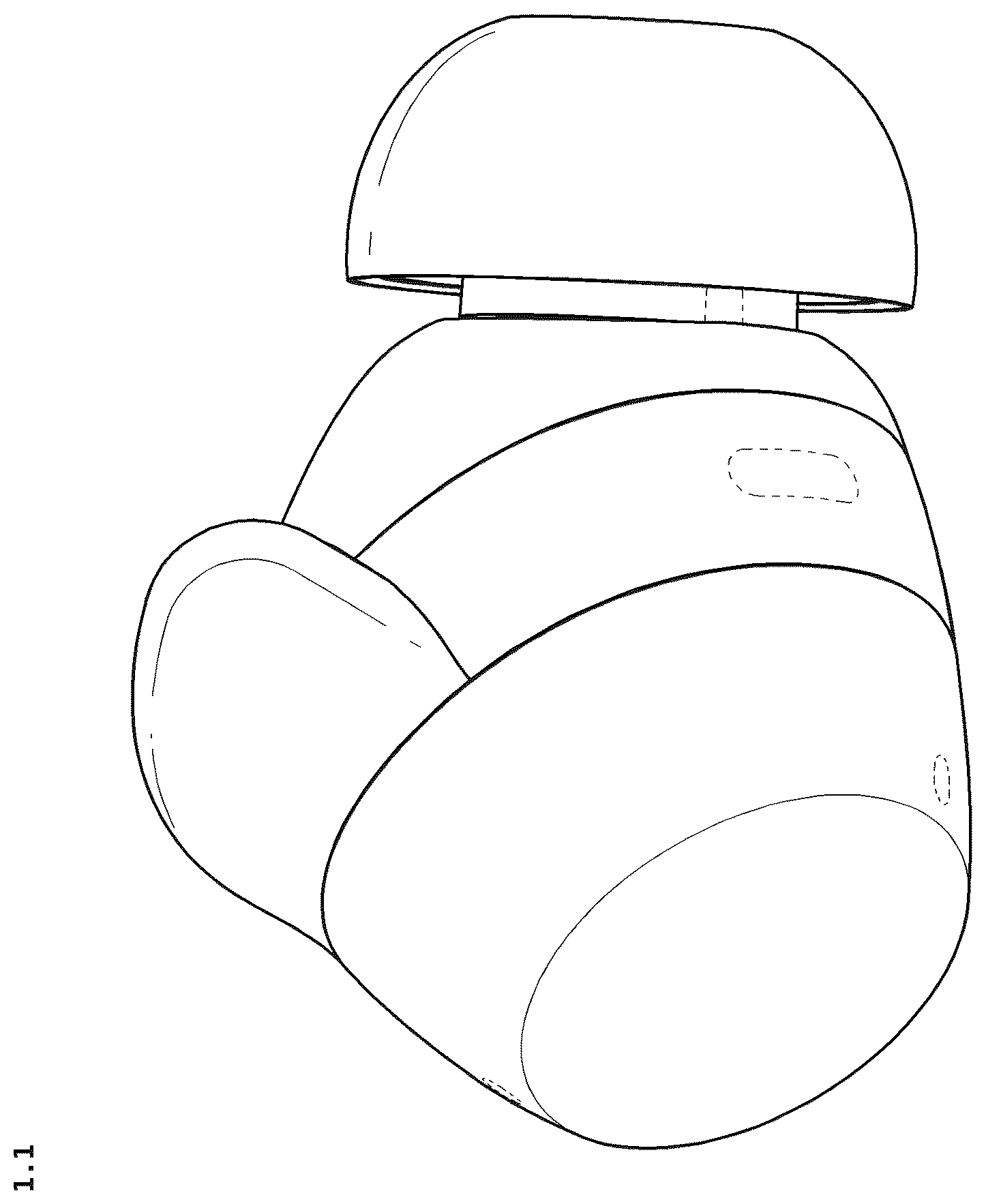 Patent USD1125126 Figure 1 – Wireless earbud