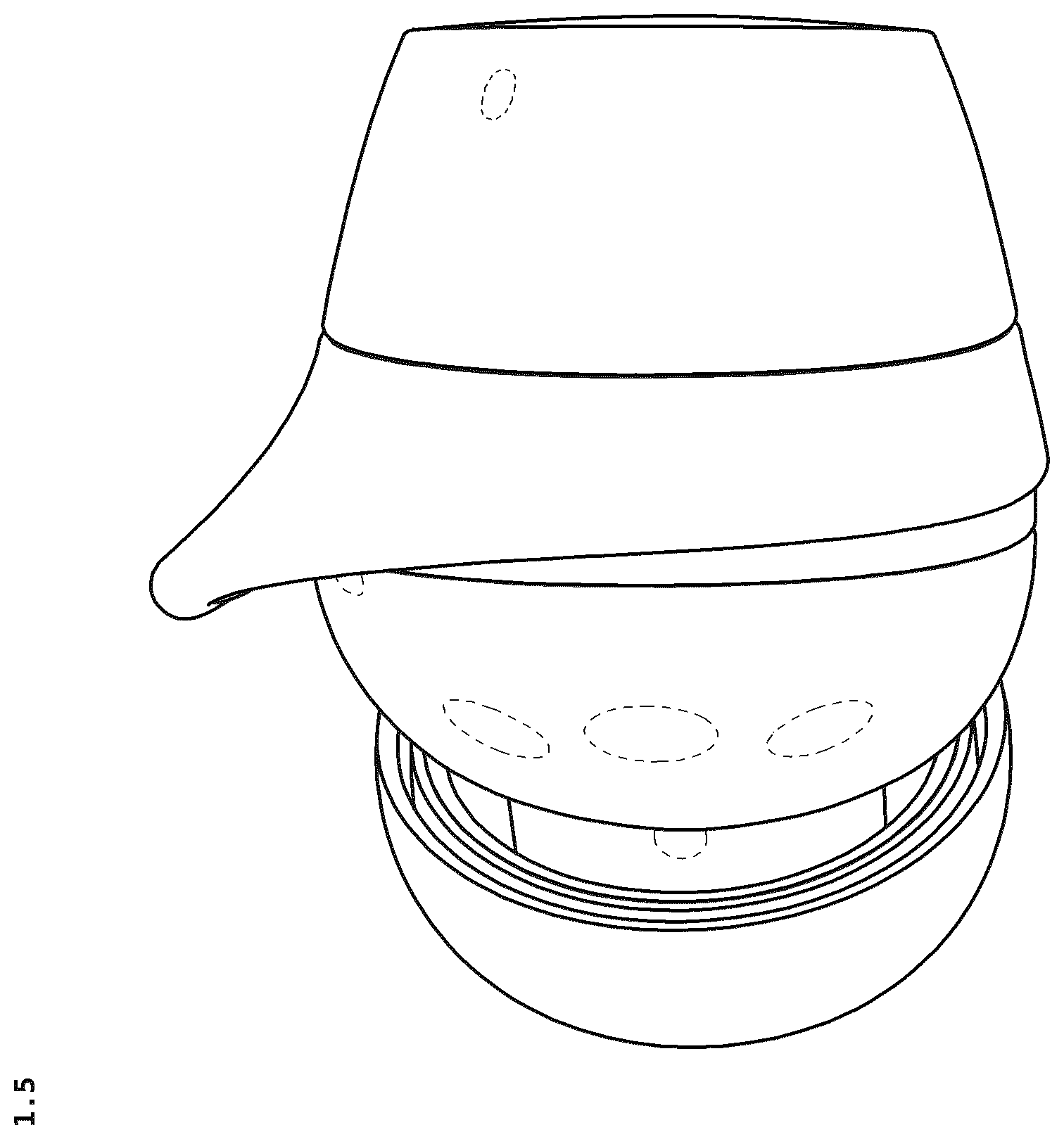 Patent USD1125126 Figure 5 – Wireless earbud