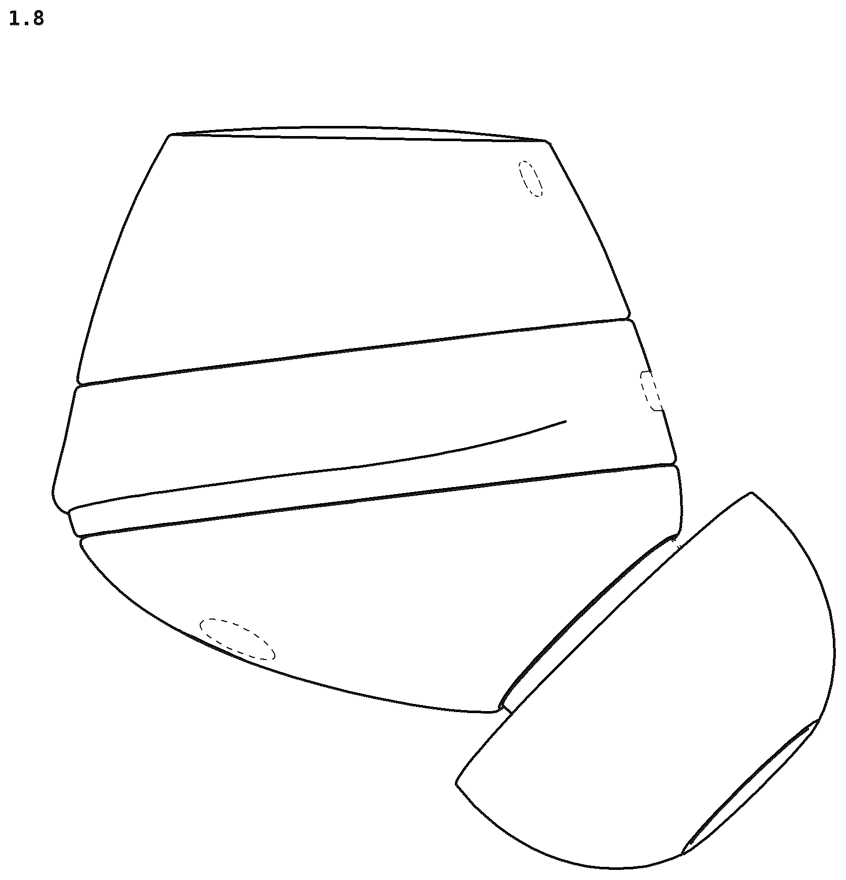 Patent USD1125126 Figure 8 – Wireless earbud