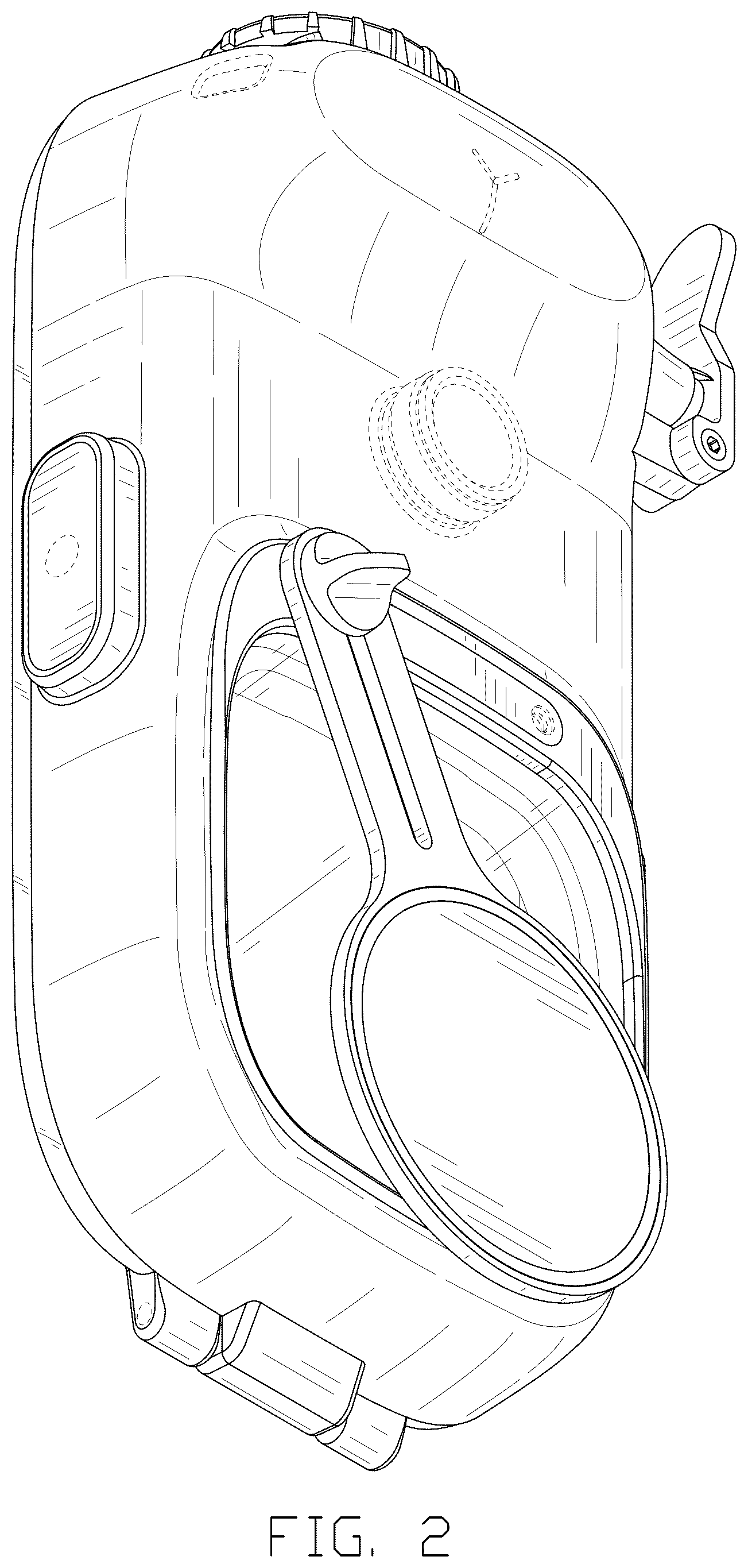 Patent USD1125135 Figure 2 – Phone case for diving