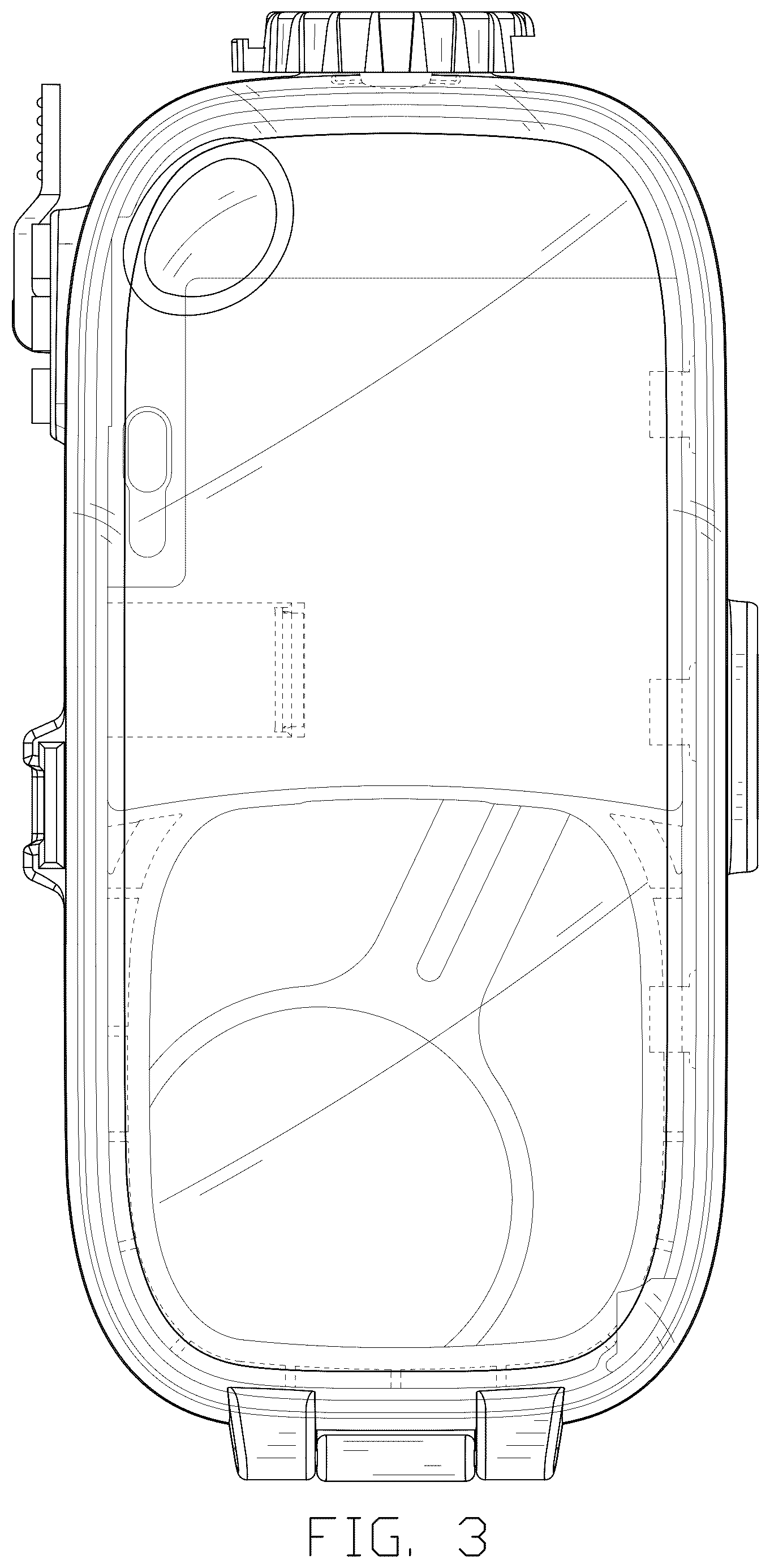 Patent USD1125135 Figure 3 – Phone case for diving