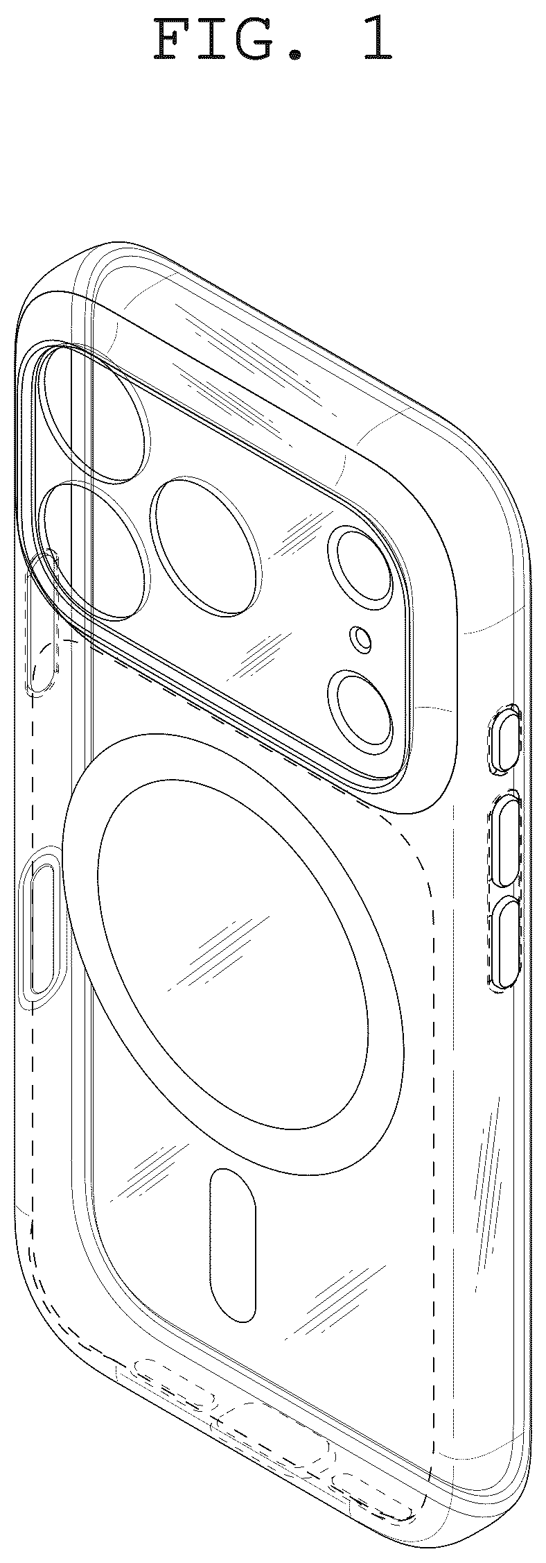 Patent USD1125136 Figure 1 – Case for electronic communications device