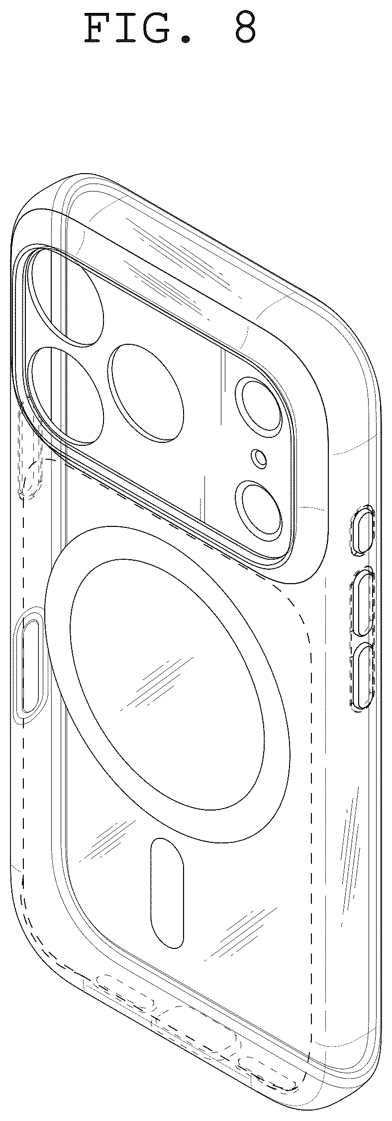 Patent USD1125136 Figure 8 – Case for electronic communications device