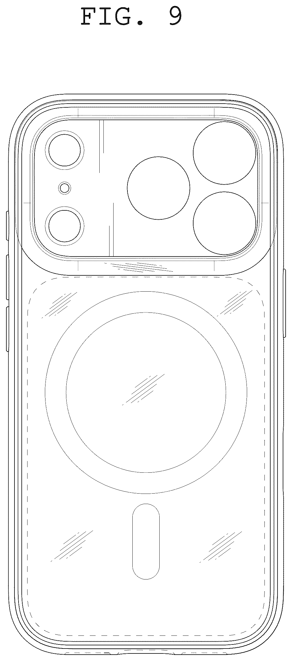 Patent USD1125136 Figure 9 – Case for electronic communications device