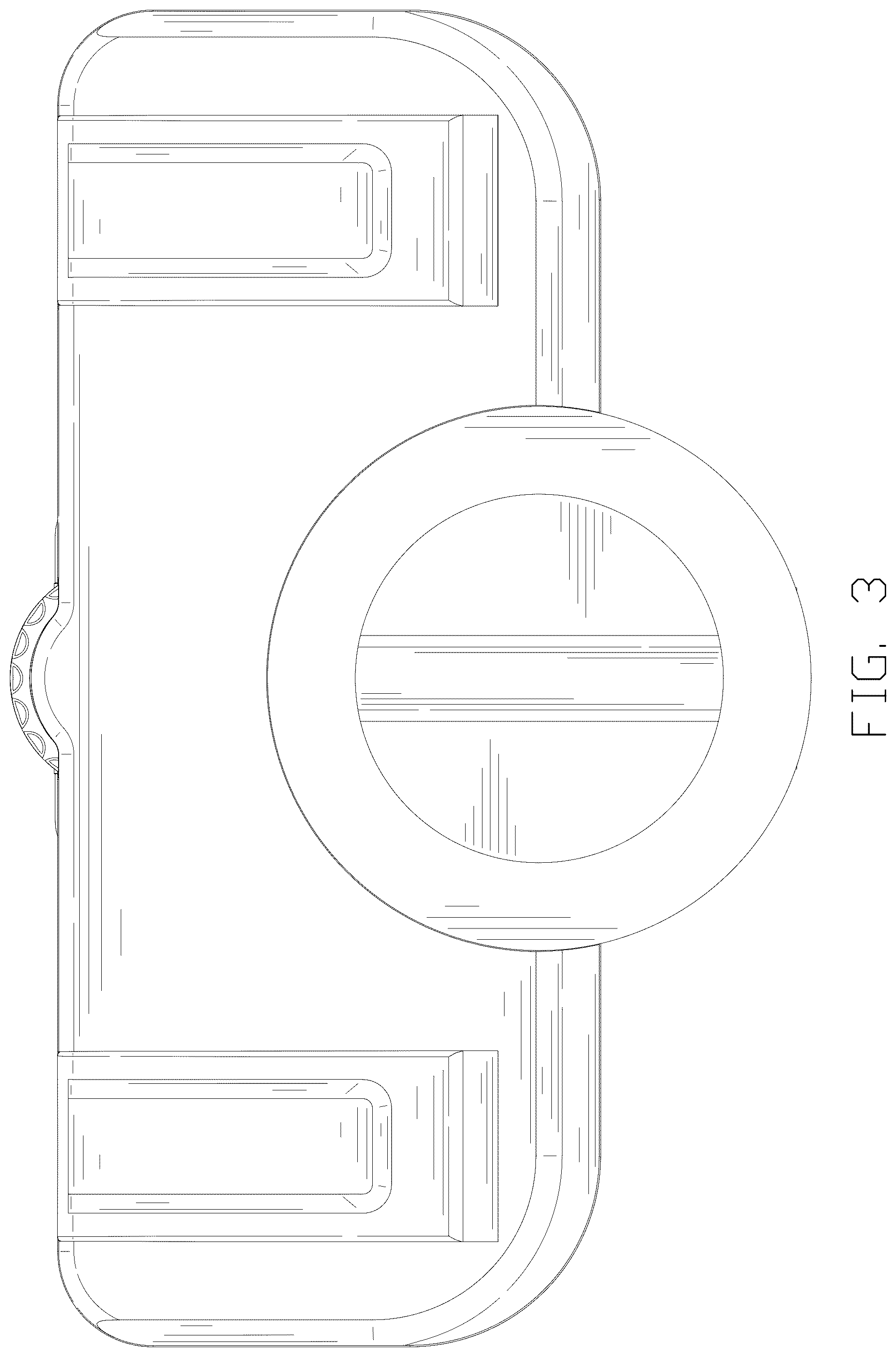 Patent USD1125141 Figure 3 – Electronic device holder with hooks