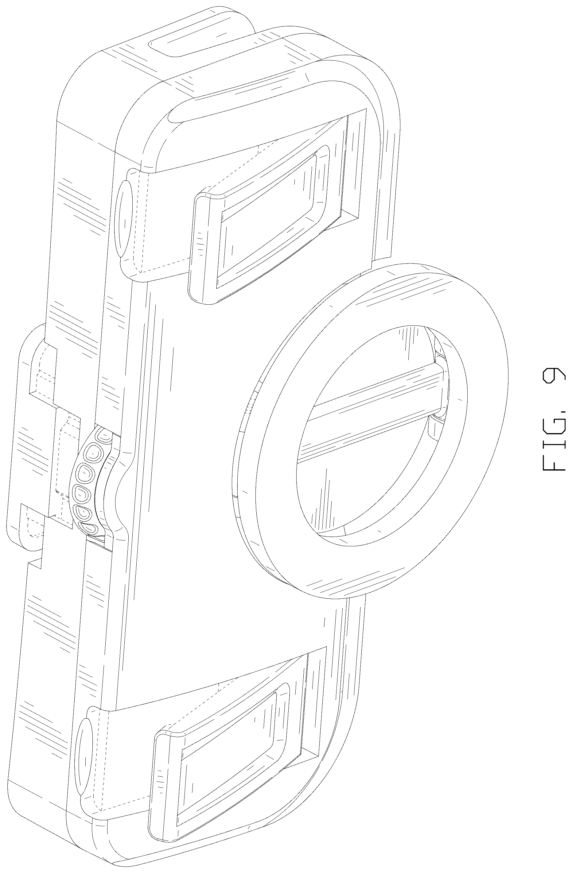 Patent USD1125141 Figure 9 – Electronic device holder with hooks