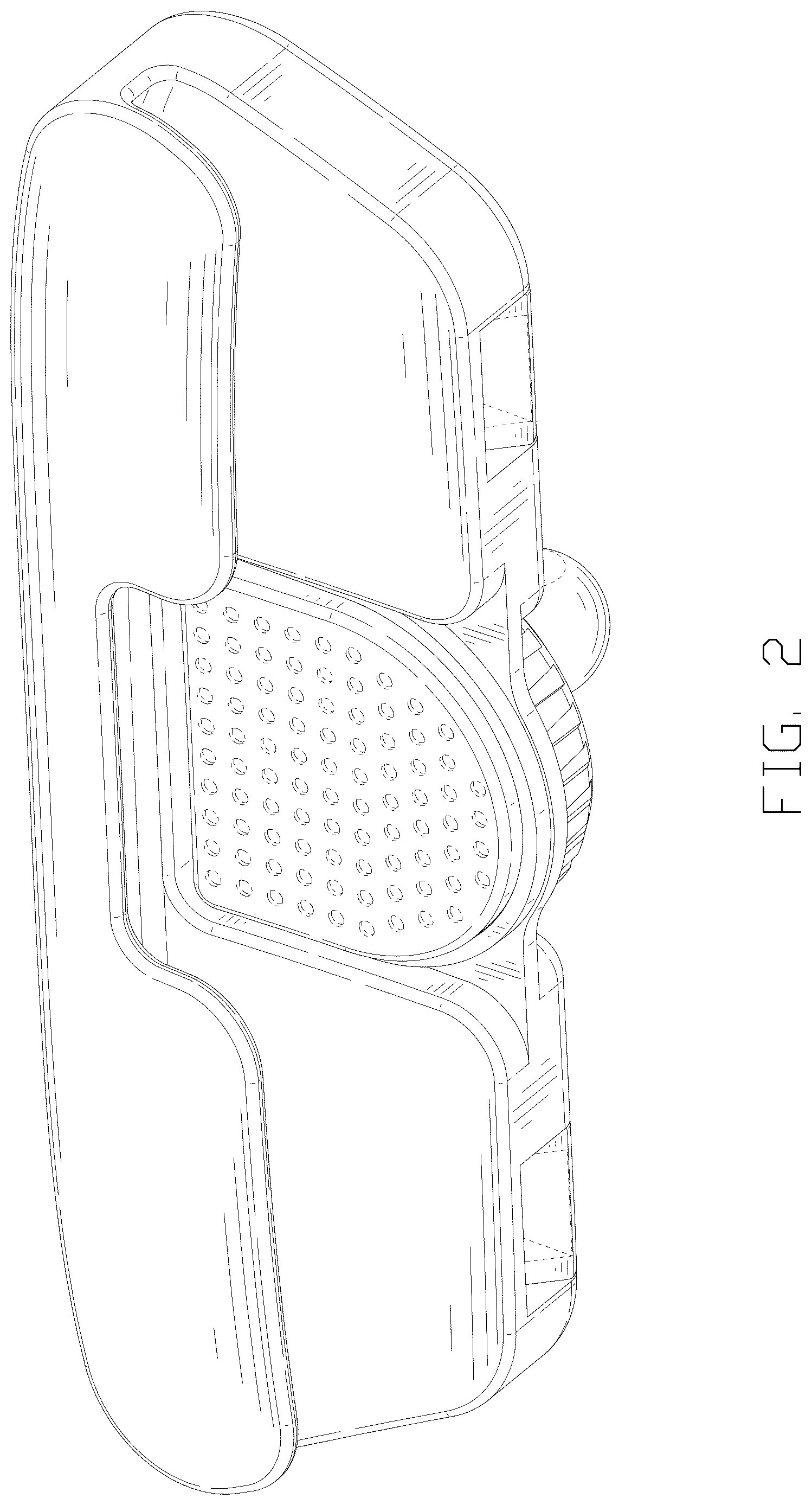 Patent USD1125142 Figure 2 – Electronic device holder with hooks