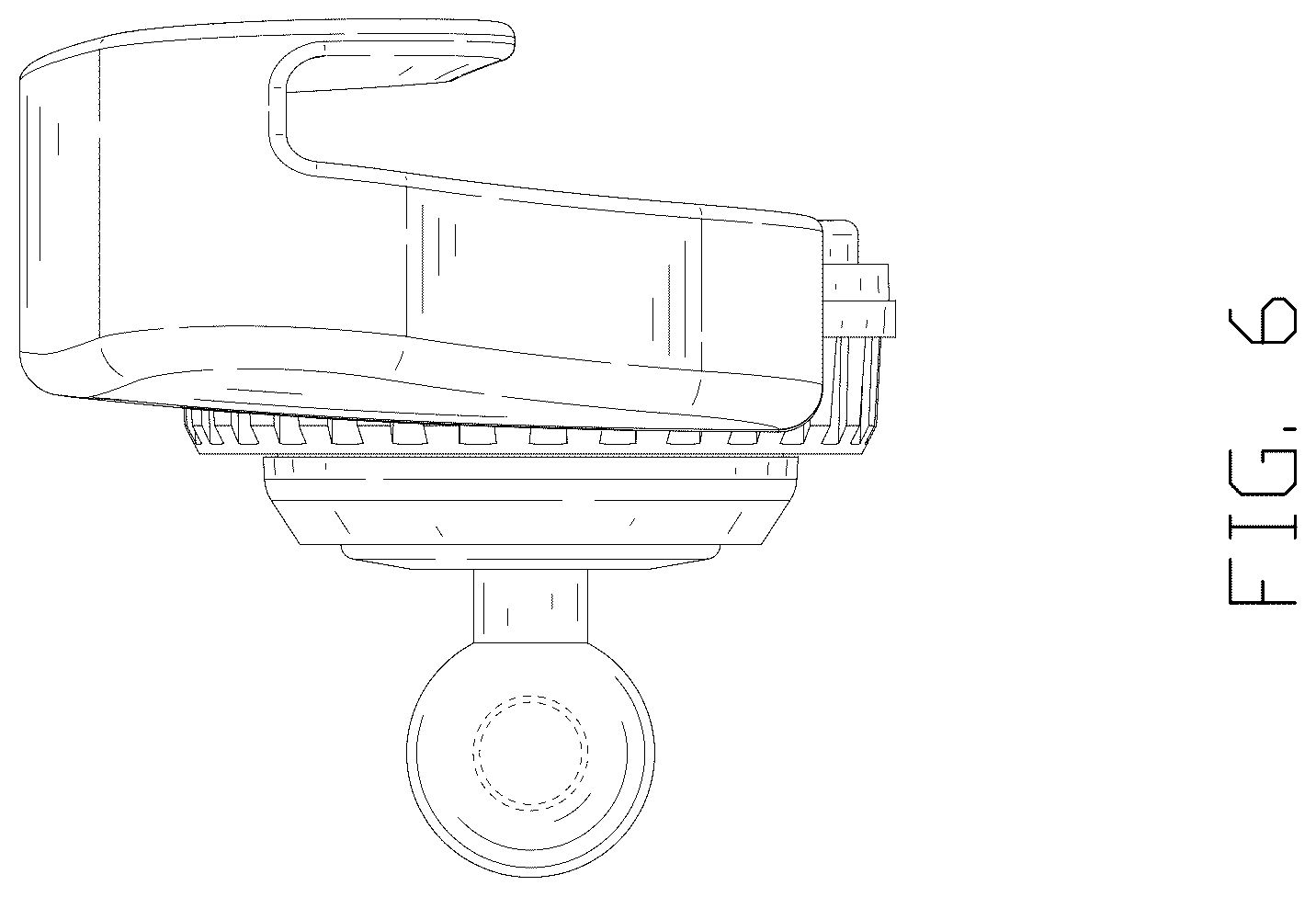 Patent USD1125142 Figure 6 – Electronic device holder with hooks