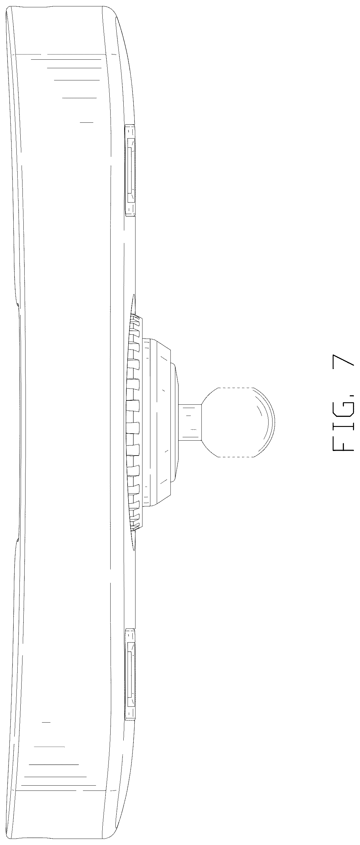 Patent USD1125142 Figure 7 – Electronic device holder with hooks