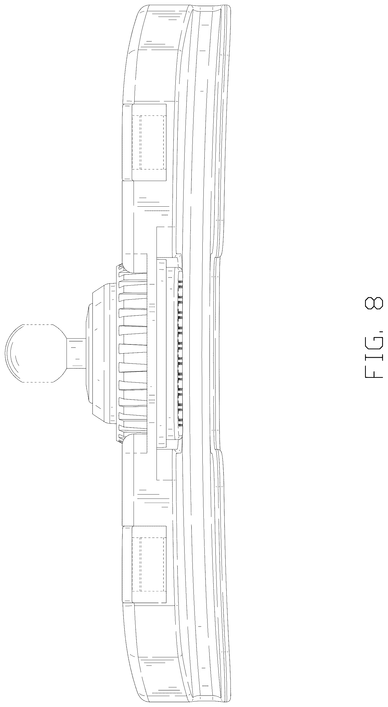 Patent USD1125142 Figure 8 – Electronic device holder with hooks
