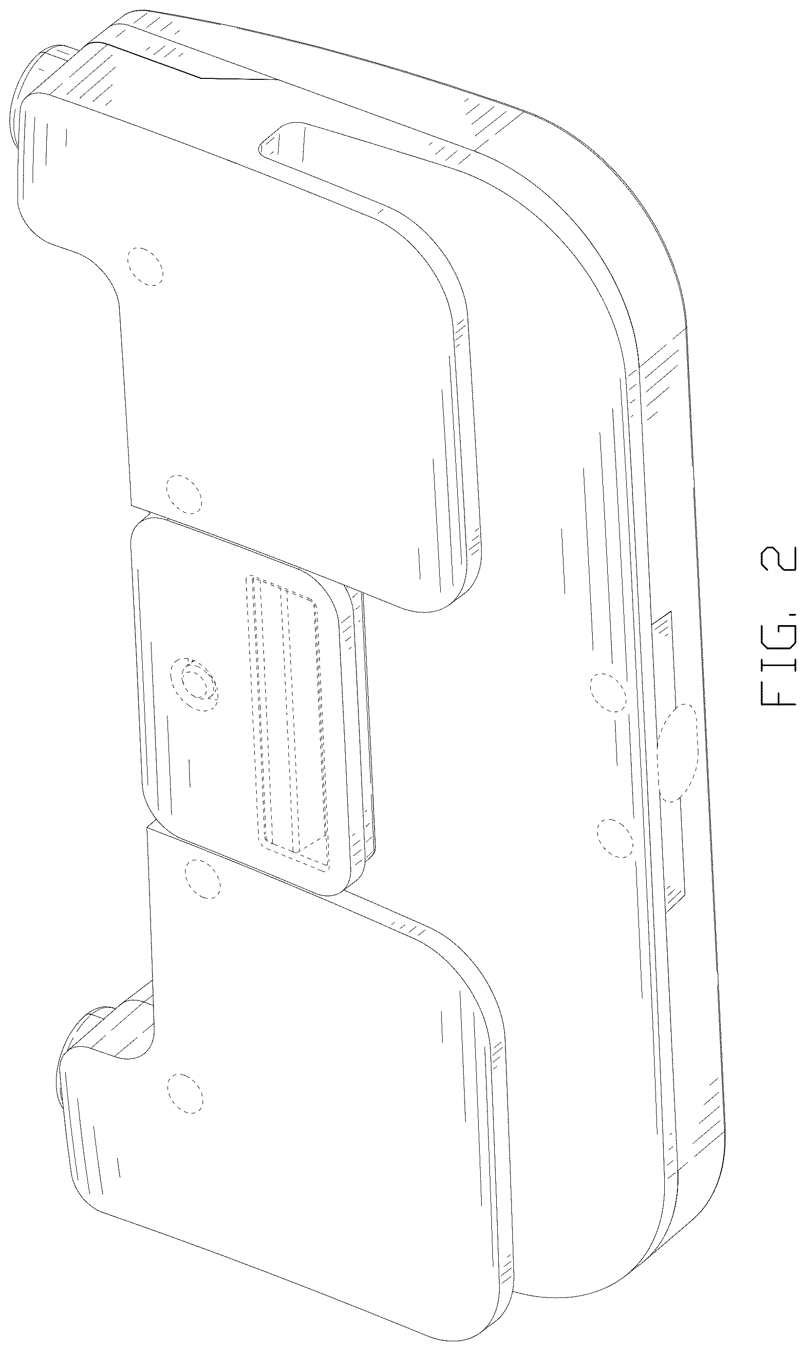 Patent USD1125143 Figure 2 – Electronic device holder with hooks