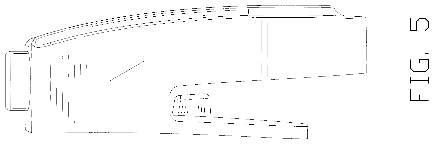 Patent USD1125143 Figure 5 – Electronic device holder with hooks