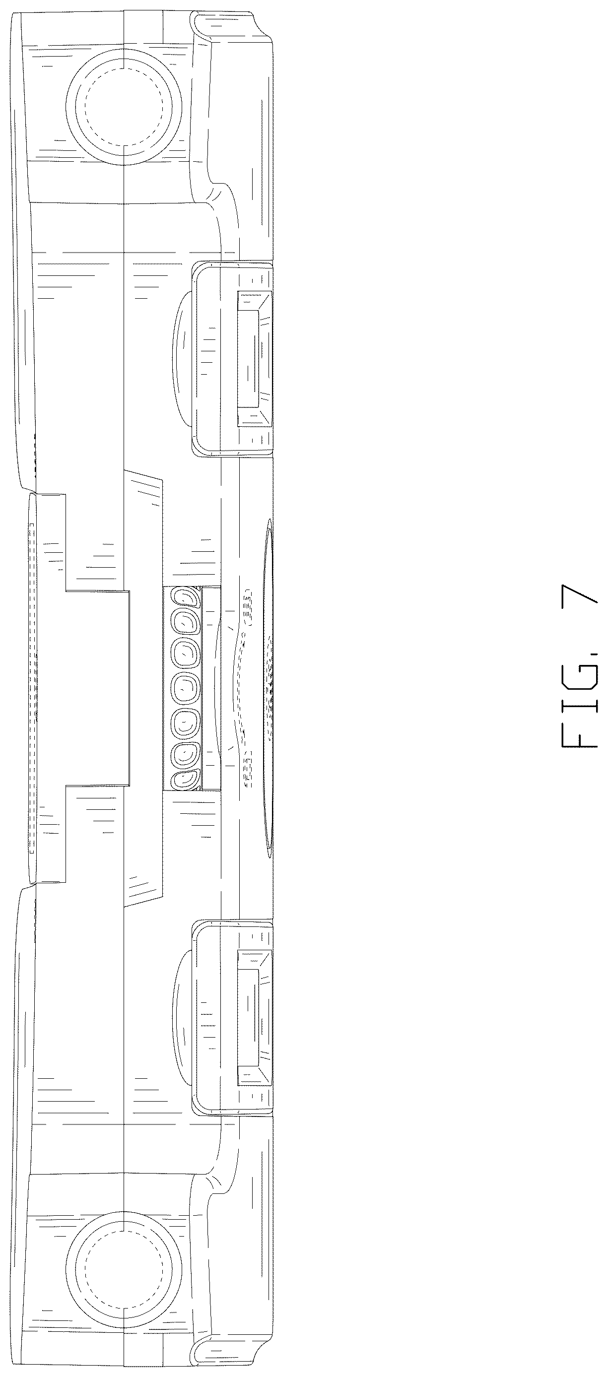 Patent USD1125143 Figure 7 – Electronic device holder with hooks
