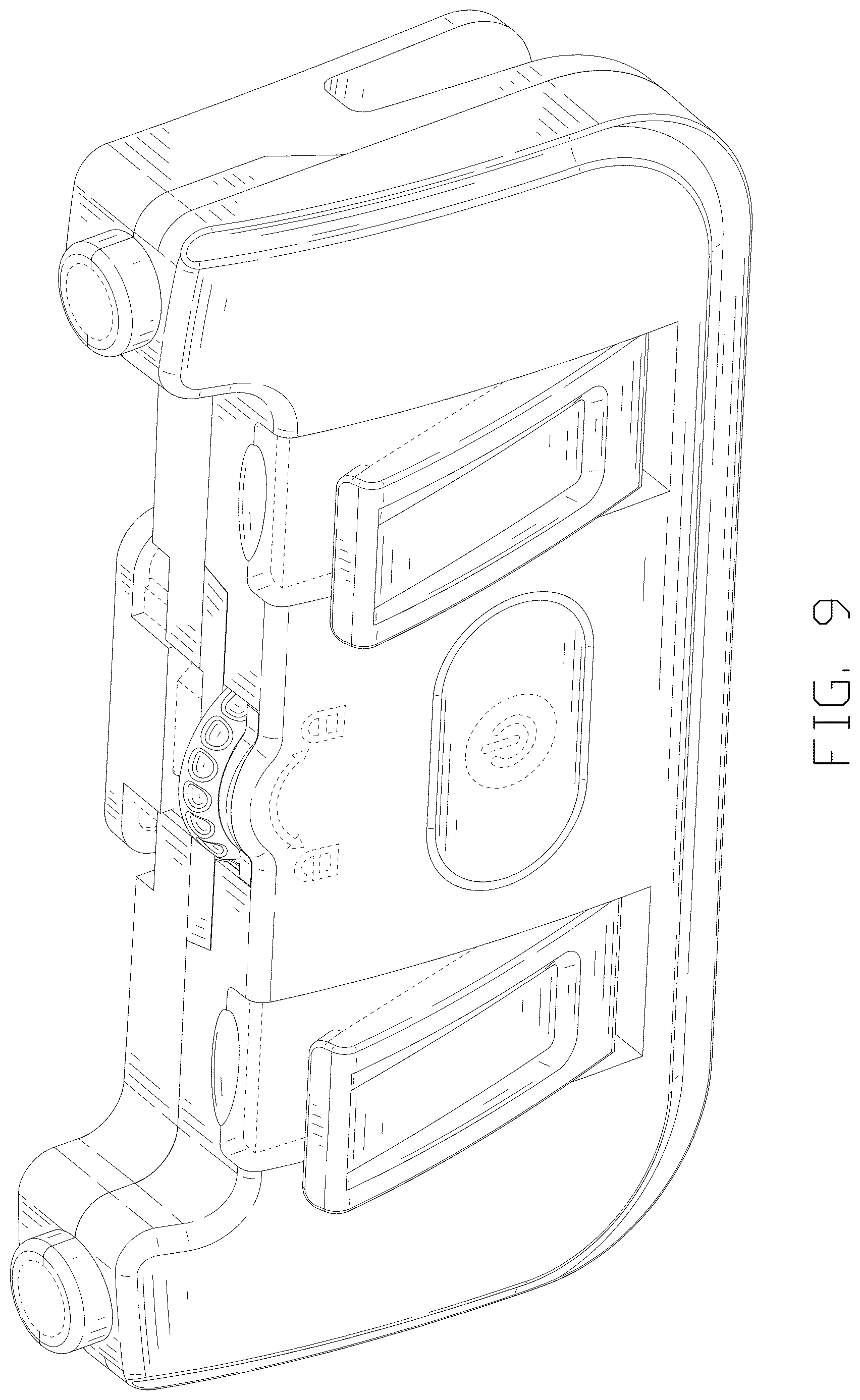 Patent USD1125143 Figure 9 – Electronic device holder with hooks