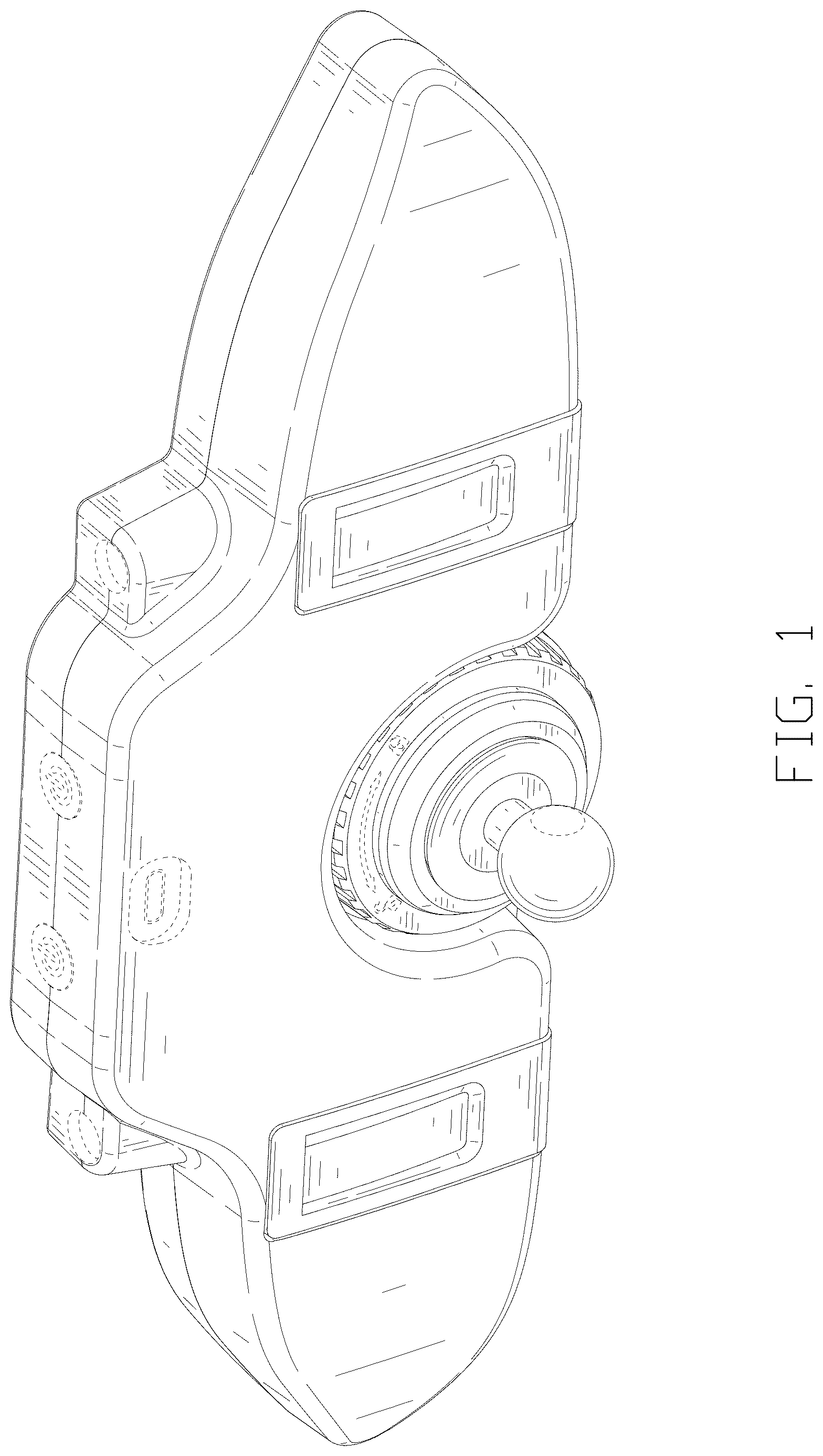 Patent USD1125144 — Electronic device holder with hooks — Figure 1