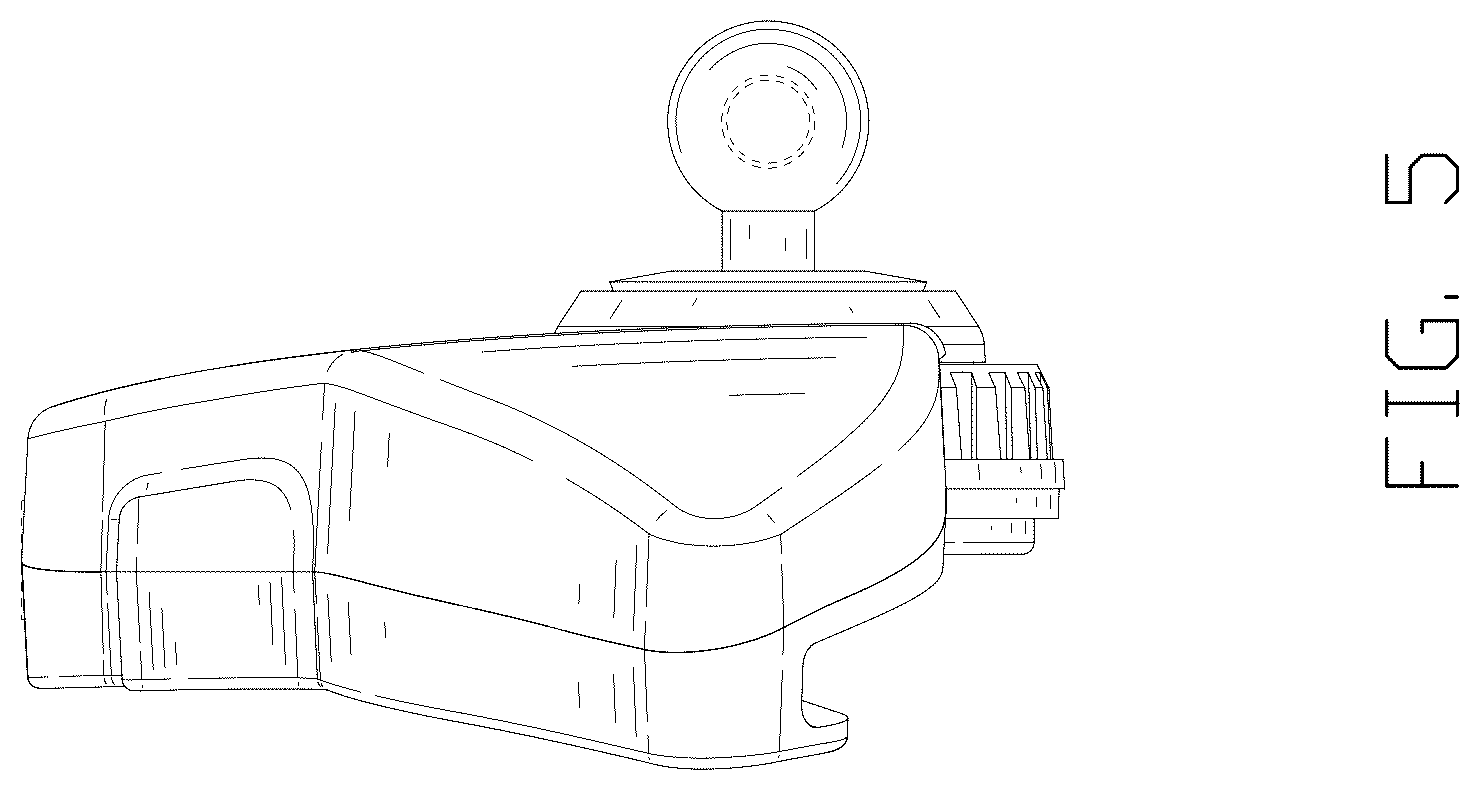 Patent USD1125144 Figure 5 – Electronic device holder with hooks